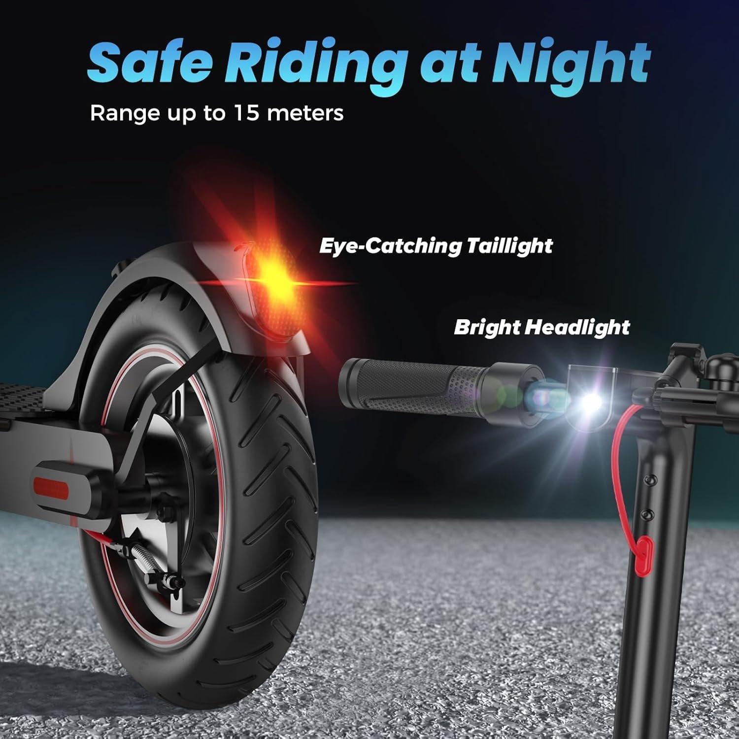 8.5" Electric Scooter,Peak 500w Max 35km Electric Scooters for Adult, 25KM/H Max Speed, Foldable Lightweight E Scooter with Cruise Control, Double Braking System, 150kg Max Load - Image 7