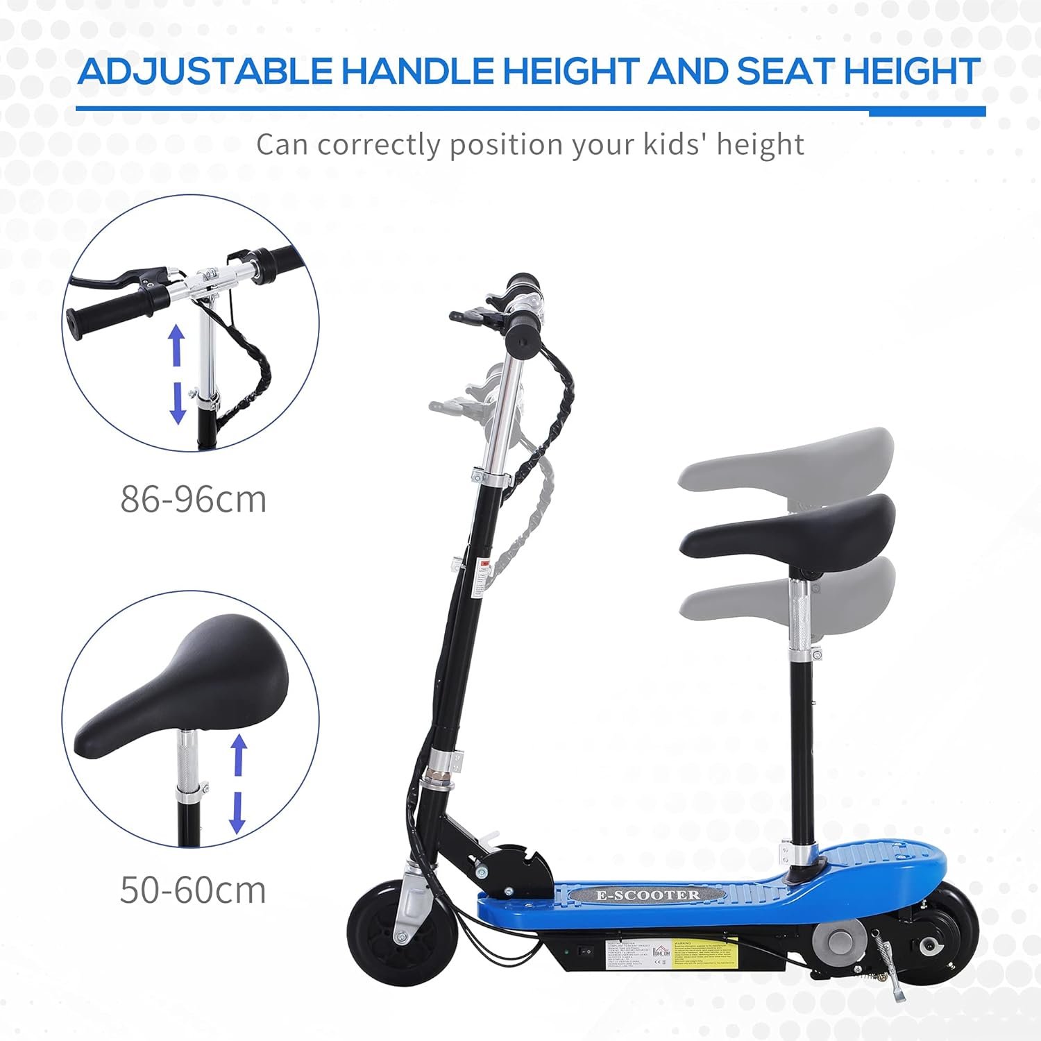 HOMCOM Electric Scooter for Kids, Foldable Ride On Powered Scooter with 120W Motor, Top Speed 10 KM/H, Maximum Range 8 KM - Image 5
