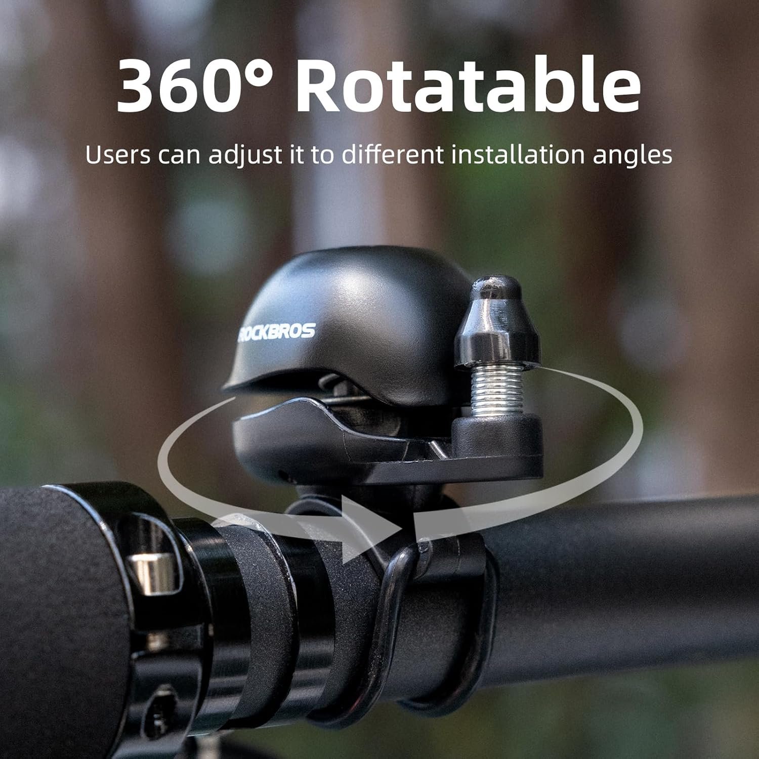 ROCKBROS Bike Bell, Copper Bicycle Bell Loud 360-Degree Rotation Lightweight & Compact, for Adults Kids Bike Horn for 22-34mm Handlebars MTB Road 80dB - Image 7