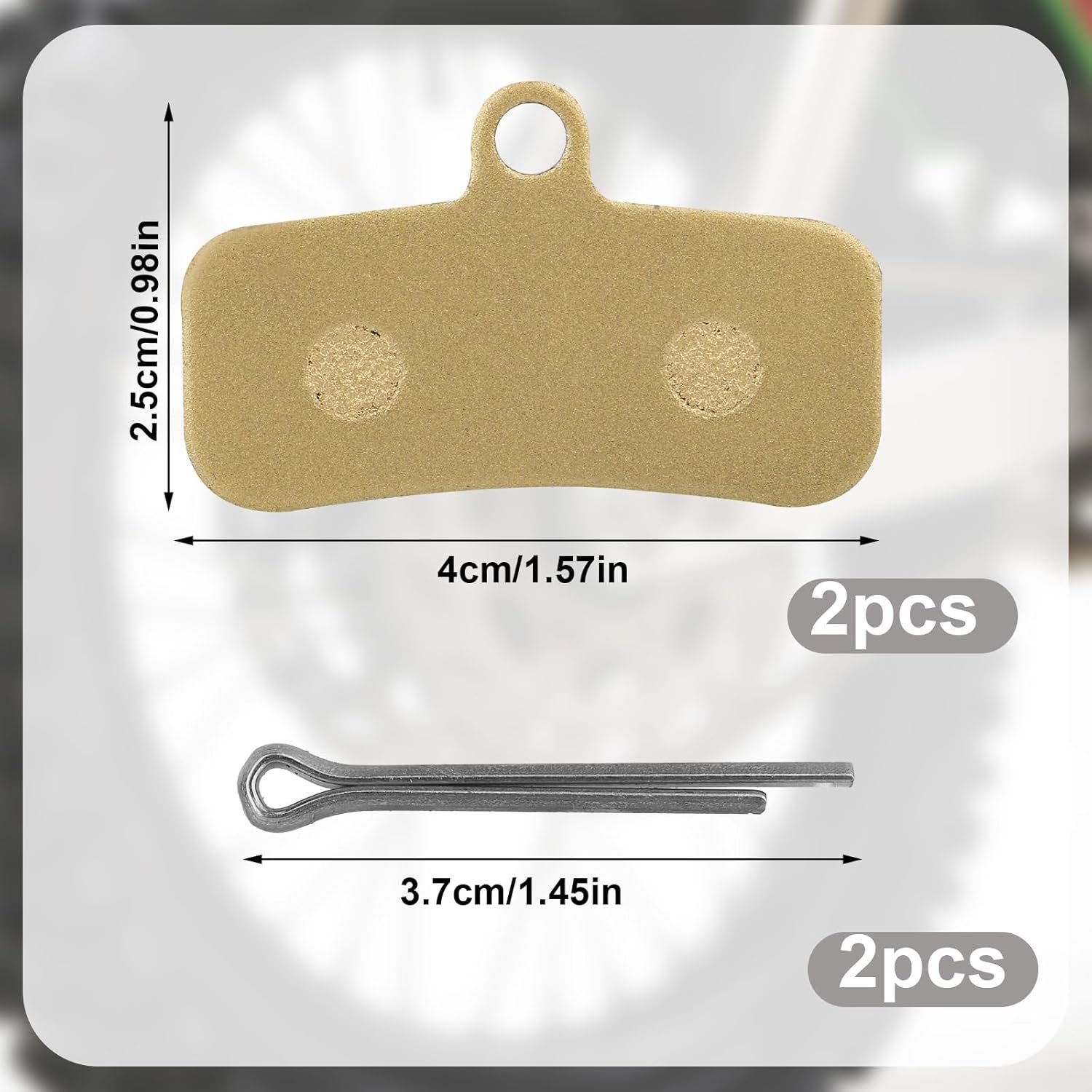 2pcs Disc Brake Pads, Compatible with Surron Light Bee X/S Segway X160 X260 Talaria Sting R MX3 MX4 Durable Front & Rear Electric Dirt Bike Replacement Pads - Image 2