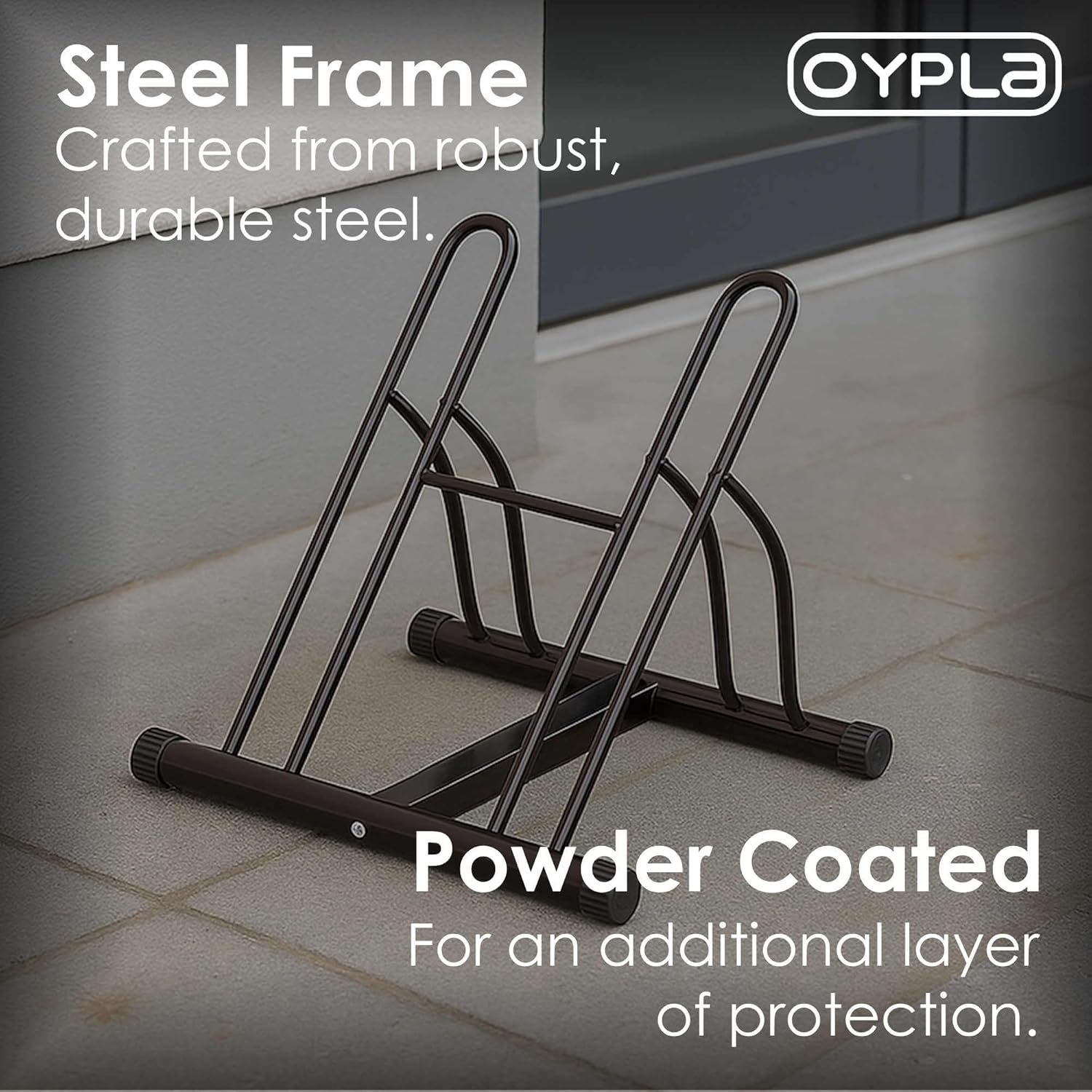 Oypla Double Heavy Duty Bike Bicycle Floor Parking Stand Holder Storage Rack - Image 3