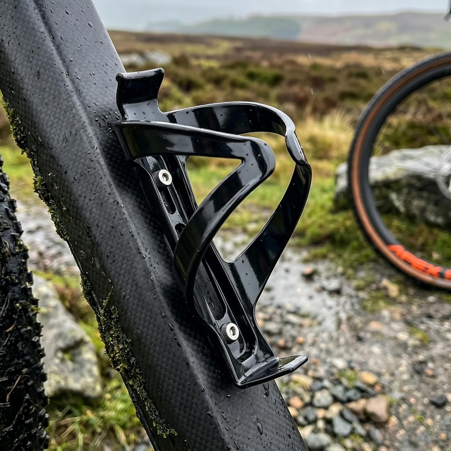 Black Bike Water Bottle Cage, Lightweight Water Holder for Bike, Sturdy & Secure Grip, Durable Bicycle Bottle Cage for Road Mountain City Cycling - Image 3