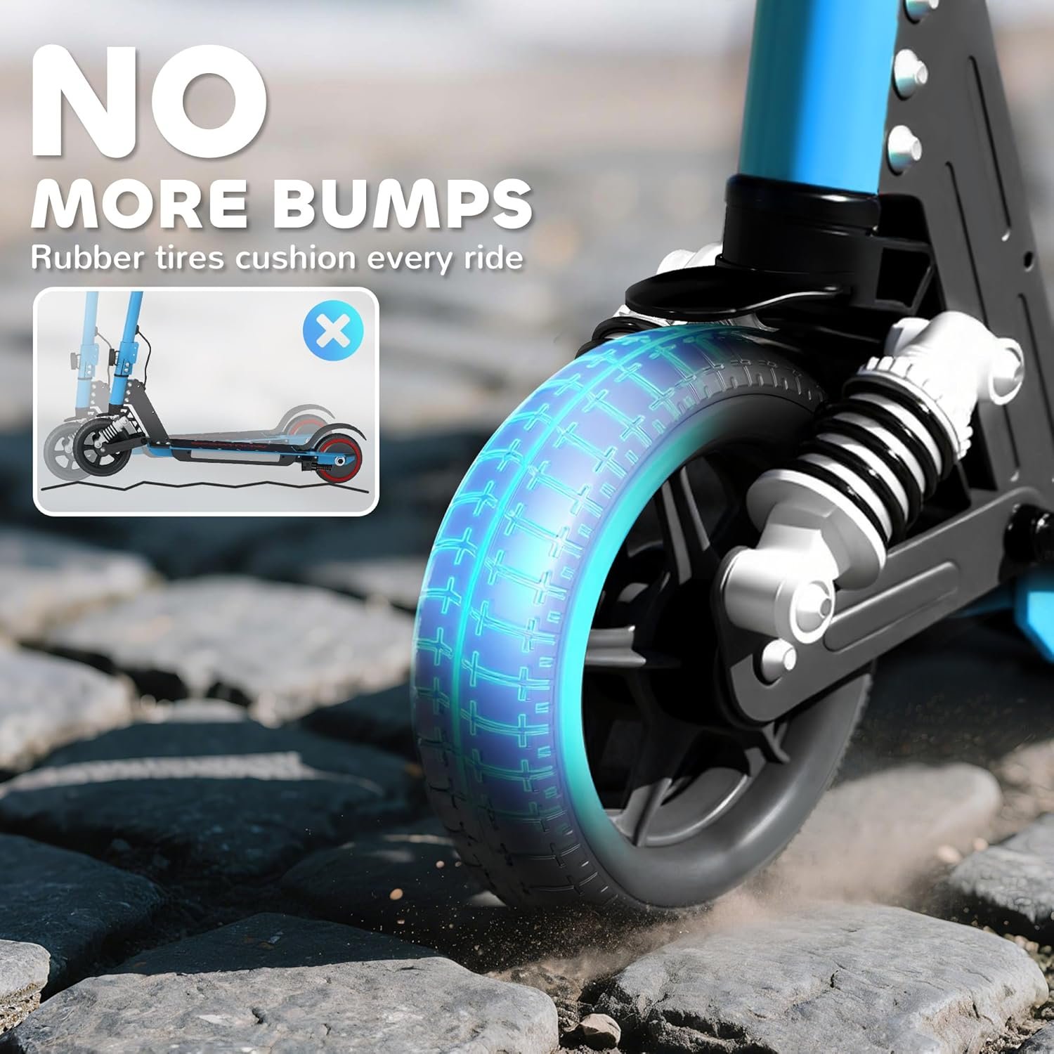 SPORTNOW Electric Scooter for Kids, Foldable Scooter for Age 6-14 with Dual Brakes, Up to 14 KM/H, Maximum Range 6 KM, 6.8kg Lightweight, Front Suspension, LED Colourful Lights - Image 8
