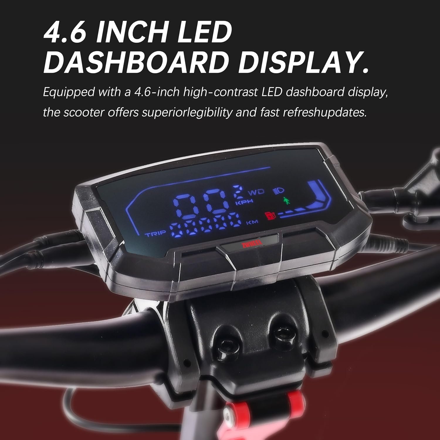 D3 Off Road Electric scooter for Adult - 10 Inches High-Speed Motor, 48V Smart BMS 80KM Long-Rang, Frong&Rear Suspension and Brake System, 150kg Max Load - Image 9