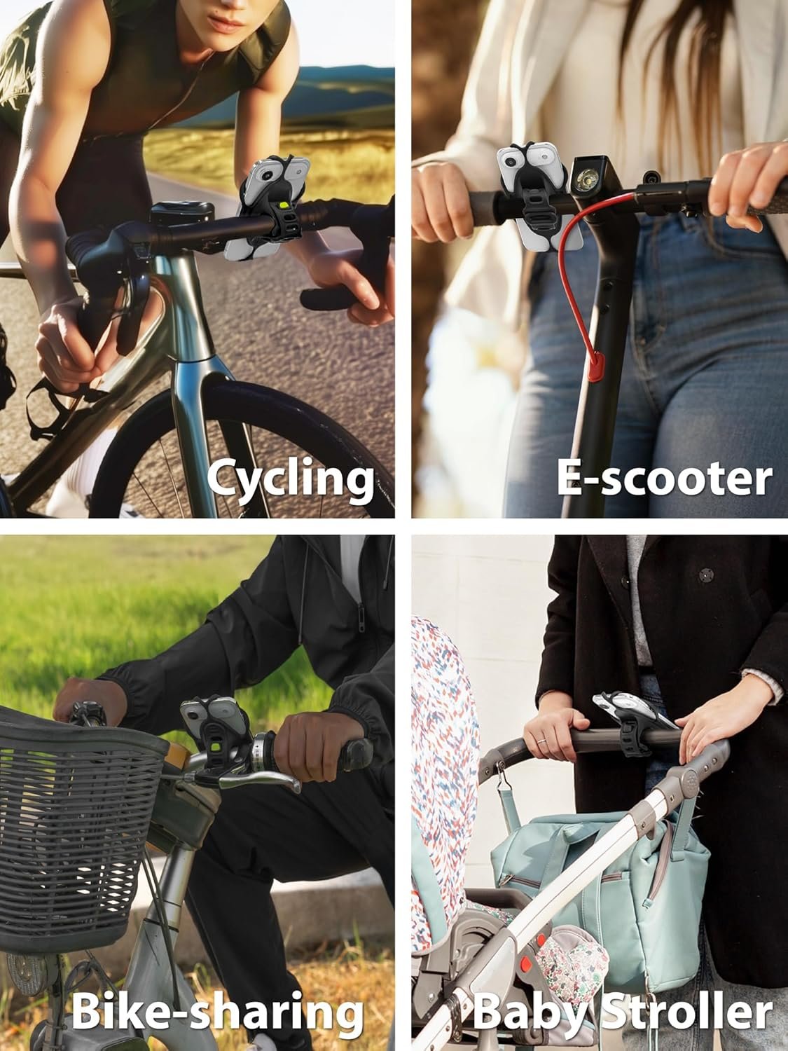 BONE Bike Tie 6, Bike Phone Mount for Handlebar, Scratch-Free Silicone Holder with Dual-Strap Stability and Tuackable Design, Universal MTB Cycling iPhone Holder Compatible with 4.7"~7.2" - Image 6