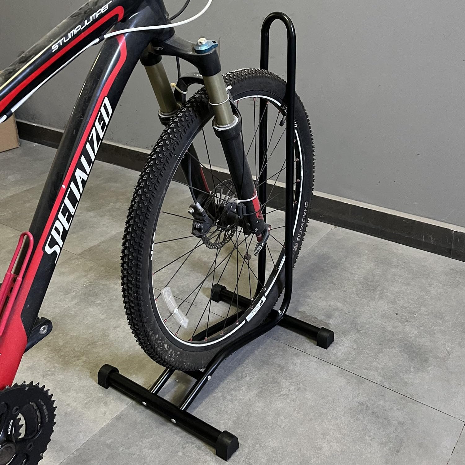 Taylor & Brown Bike Floor Stand Freestanding Upright Bicycle Parking Storage Rack Space Saver Suitable for Mountain Bike, Road Bike with Wheel Diameter Max 29 Inches - Image 5