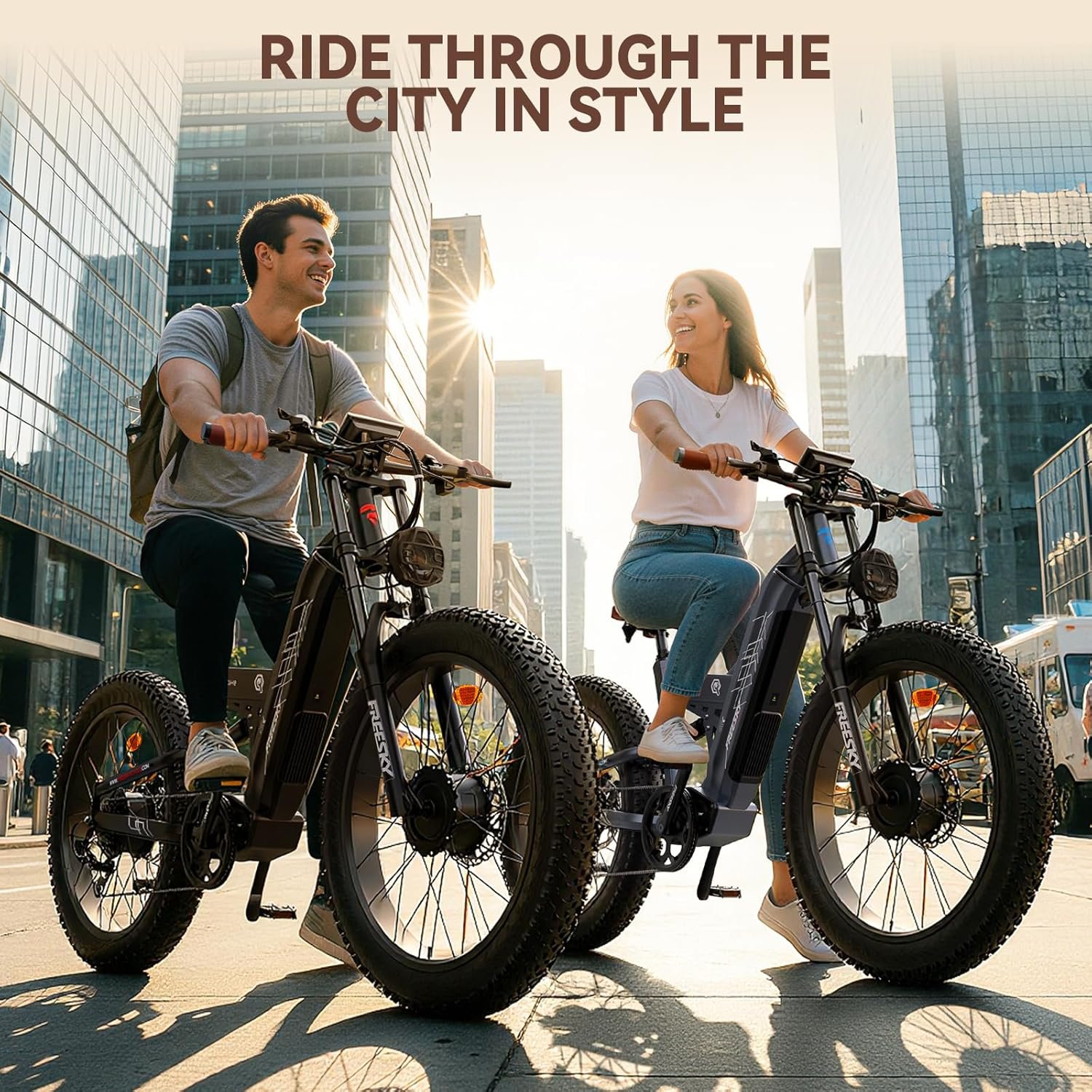FREESKY Dual Motor Electric Bike for Adults, 48V 30Ah Samsung Cells Battery 190KM Long Range AWD Mountain E-Bike, 26" Fat Tire Electric Bicycle Full Suspension & Hydraulic Disc Brake Warrior Pro - Image 7