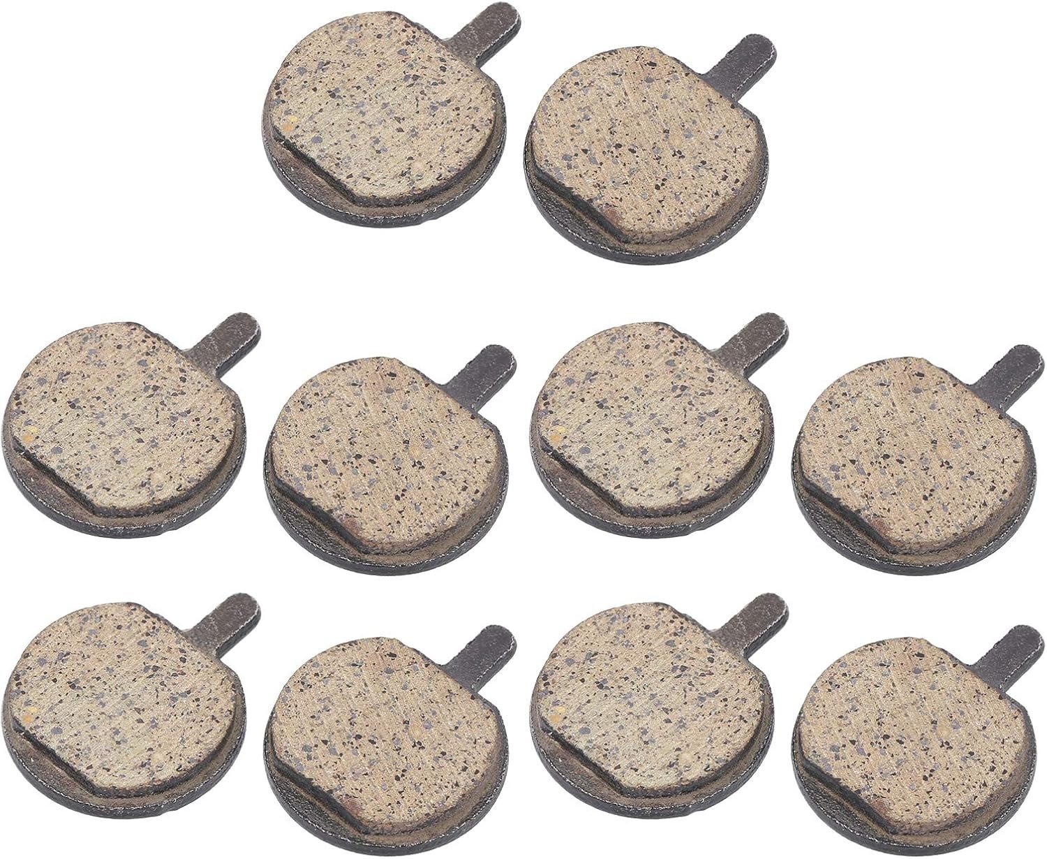 Mountain Bike Disc Brake Pads, 5 Pairs 22.5cm Round Electric Scooter Braking Pad Semi Metal Resin Brakes Low Noise Wear Resistance Mute Cycling Replacement Parts E Bikes Bicycles BB2 JAK5 BBB7