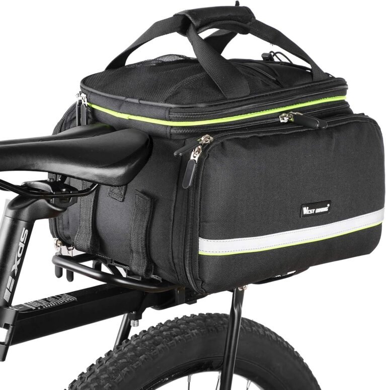 35L Bike Storage Bag Double Side Pannier Bags,Waterproof Cargo Rack Pack Saddle Bag Shoulder Bags with Rain Cover for Riding ,Multi-function Bicycle Rear Seat Trunk Panniers Pouch Cycling Accessories
