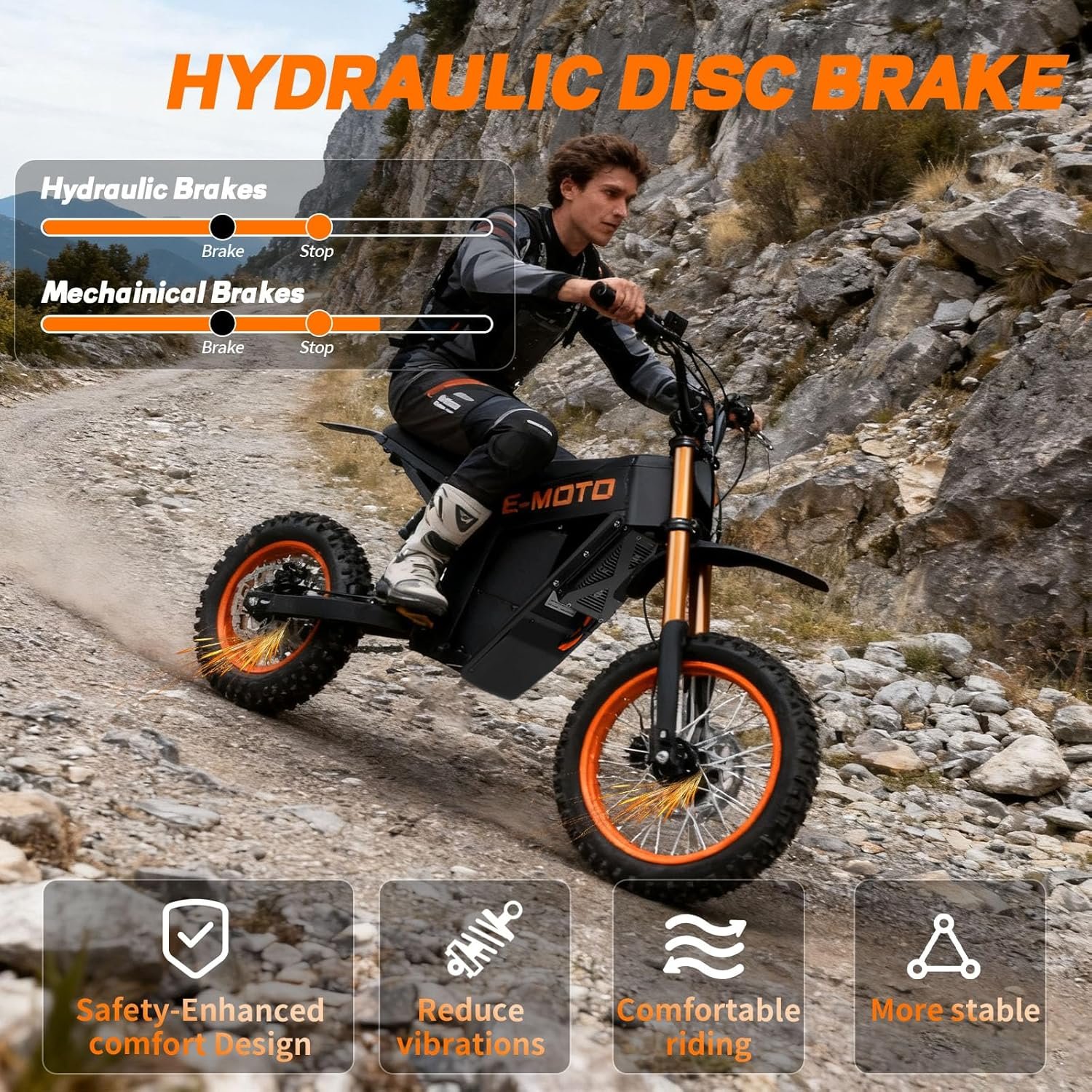 Electric Bike Adults Teens - 14"/12" 20*4"Fat Off road Dirt Bike, 48V 18Ah/20.8Ah Battery 45KM/60KM Long Rang Electric Bikes,Hydraulic Suspension & Brake Ebike,3 Riding Modes Electric-Dirt-Bike - Image 3