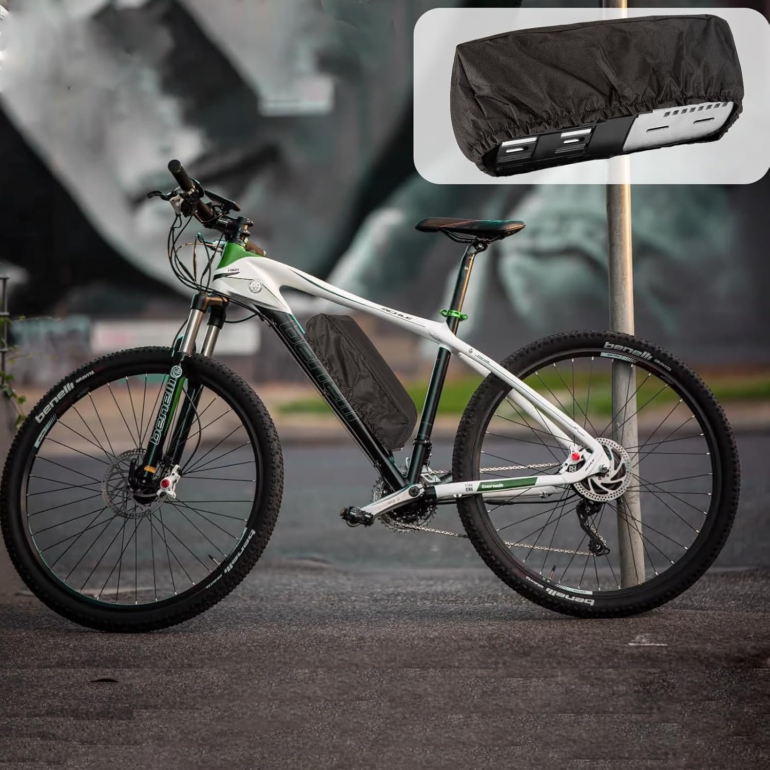 Ebike Battery Cover Waterproof 600D PVC Electric Bike Battery Cover Bag Dustproof E Bike Battery Protector Frame Bag for Hailong Dolphin Tiger Shark Jumbo Shark Lithium Batteries - Image 6