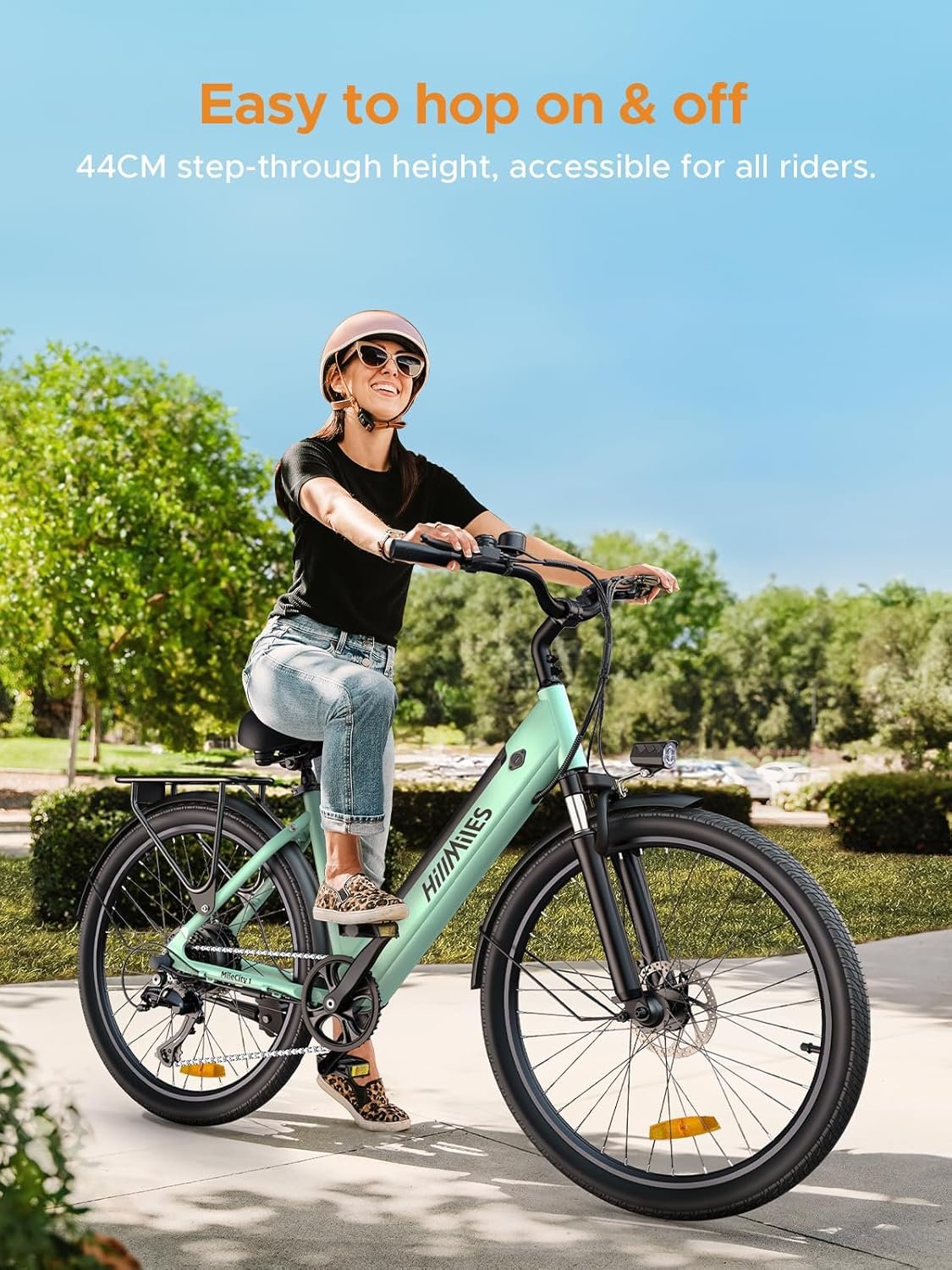 HillMiles MileCity1 26" Electric Bike for Adults, 7 Speed Electric Bicycle with 36V 13Ah Removable Battery, 25km/h & 80-100km Range E Bike for Urban Commuters with Rear Rack, IP65 Waterproof - Image 9