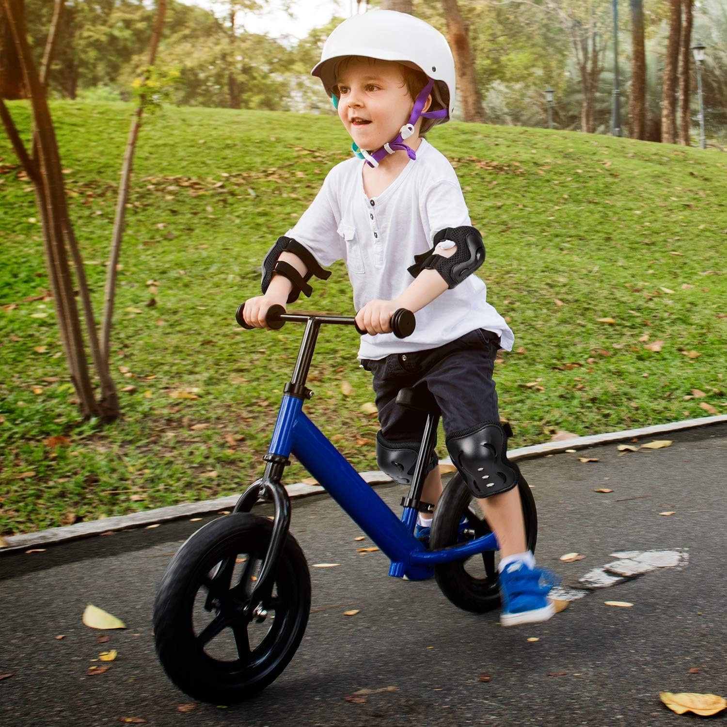 Kids/Youth Knee Pads Elbow Pad Wrist Guards Protective Gear Set, for Child Roller Skates, Cycling Bike, Skateboard, Inline Skatings, Scooter Riding, BMX bike, And Other Outdoor Sports Activities - Image 5