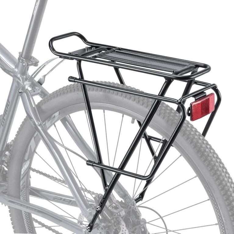 CXWXC Bicycle Rack for Disc Brake/non-Disc Brake Bicycle Rear Rack, Touring Luggage Suitable for 26-29 inches with Reflector and Maximum Load 27kg