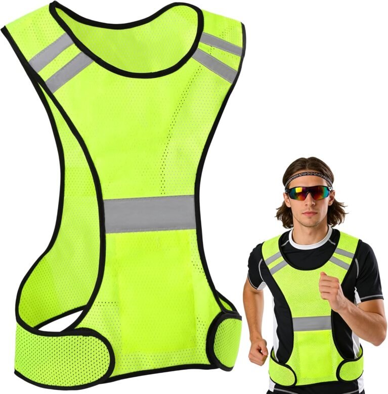 Uncle Paul Reflective Gears - Safety Vest High Visibility for Running Cycling Dog Walking Sports with Pocket for Adults Kids
