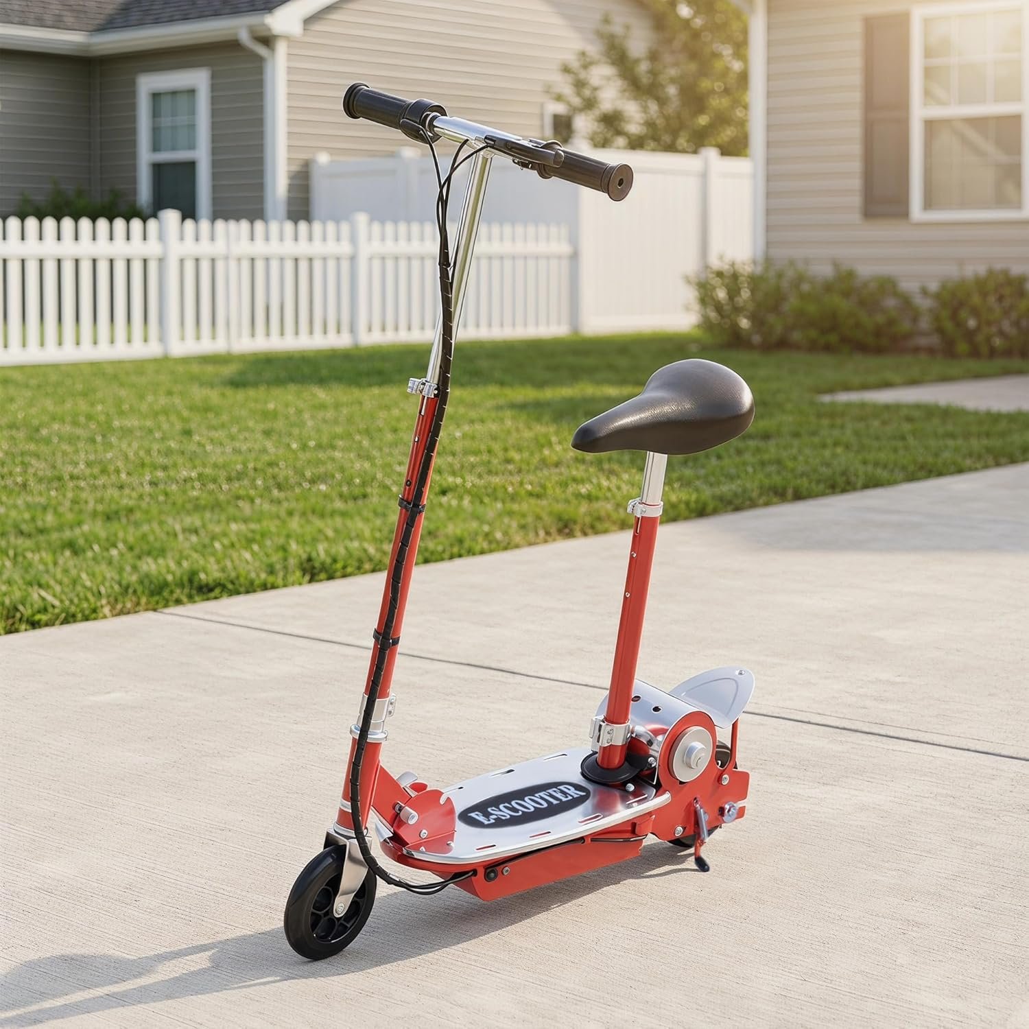 HOMCOM Electric Scooter for Kids, Folded Powdered Scooters for Ages 7-12 Years w/ 120W Motor, Up to 10km/h, 8km Range, Adjustable Ride on Toy - Image 9