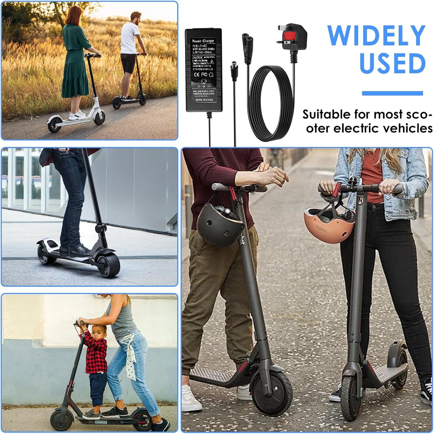 42V 2A Electric Scooter Charger Electric Bike Hoverboard Mobility Scooter Lithium Battery Charger 1 Pin DC 8mm for Xiaomi M365 Pro Pro 2 Mi 3 1s Pure Segway Ninebot G30 ES1 ES2 ES3 ES4 E45E E22E E25E - Image 6