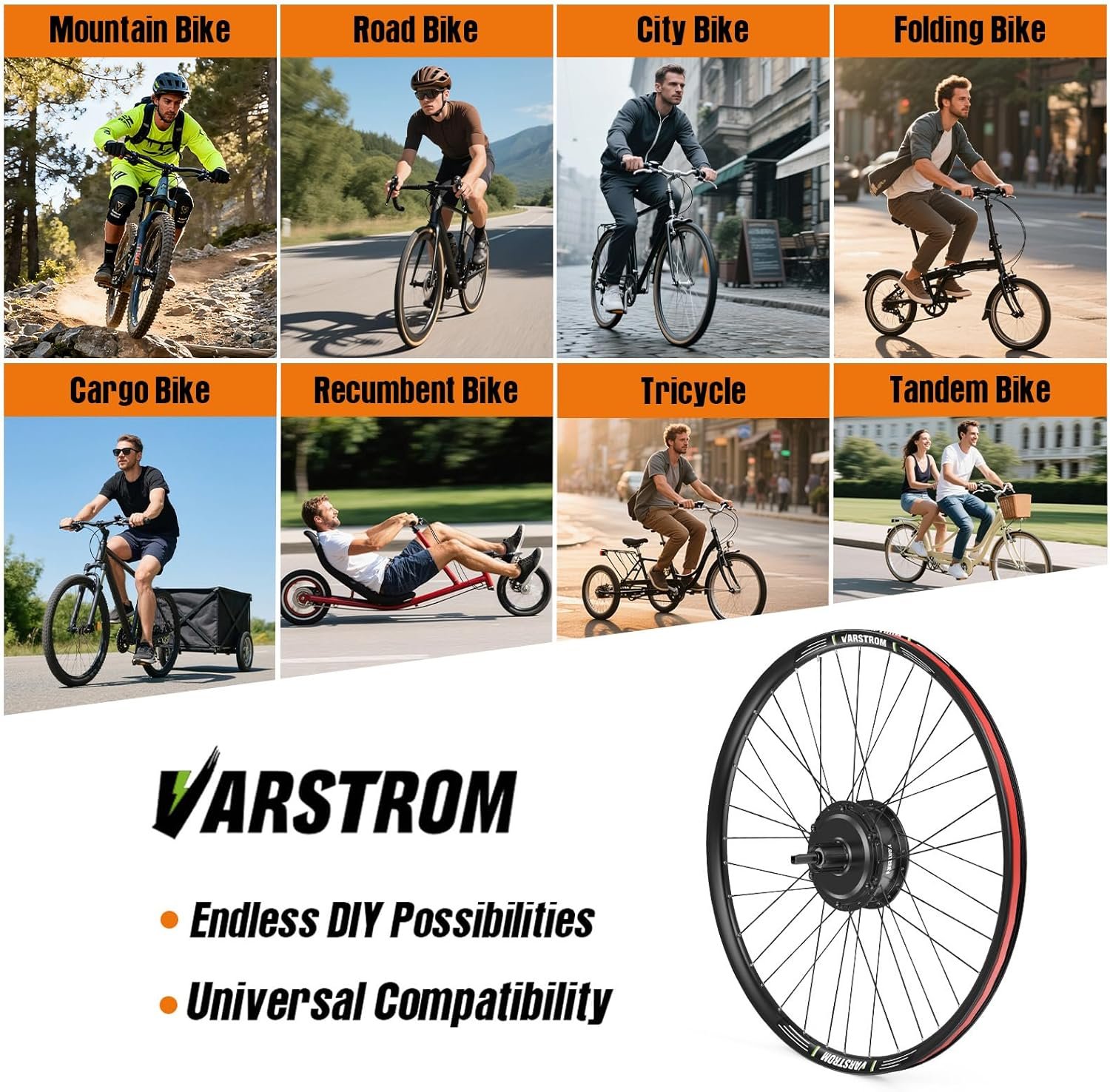 36V 250W Rear Ebike Conversion Kit 26" 27.5" 28" 700C Rear Wheel Hub Motor Kit Electric Bike Conversion Kit with VD04 Display & PAS Sensor & Controller for City & Mountain Bikes - Image 9