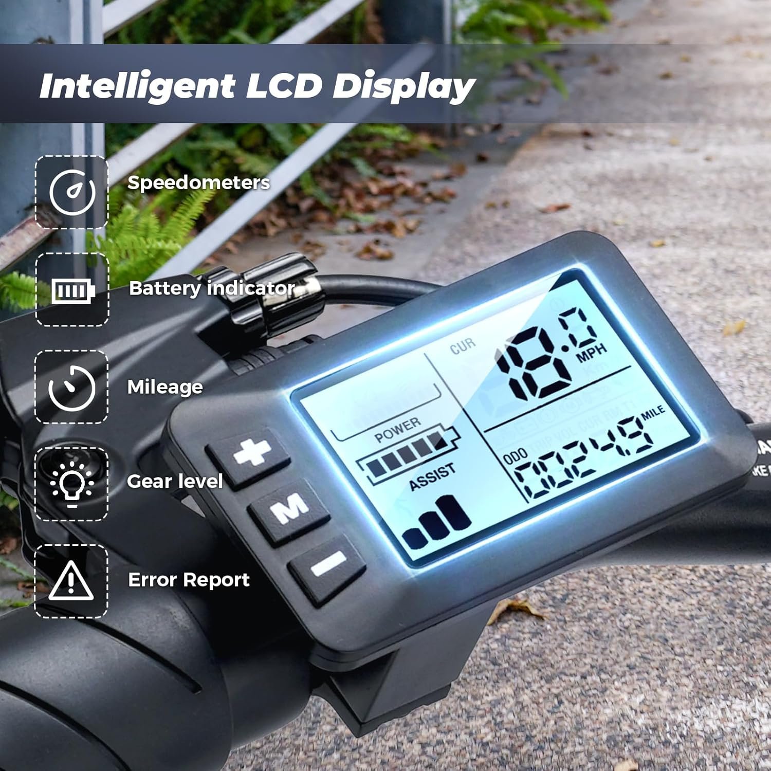 Finbike U1 Electric Bike for Adult/Teens,14" Folding Electric Bicycle with LCD Display,25KM/H & 40KM Range,4H Fast Charge,4 Riding Modes,Rear Shock Absorber,120KG Capacity,Compact Foldable Ebike - Image 4
