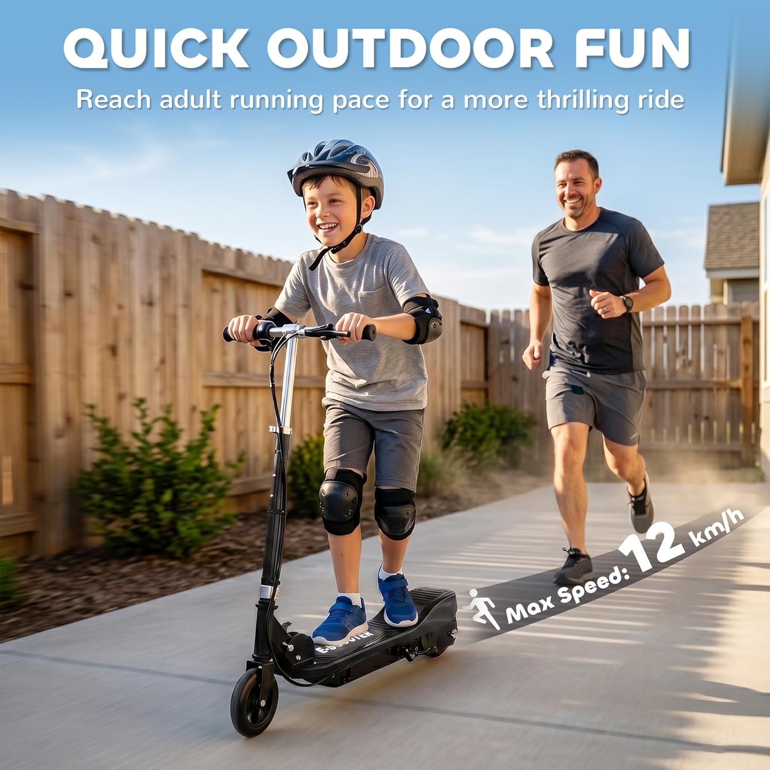 HOMCOM Kids Electric Scooter, 5.5 Inch Foldable Kids Scooter for Ages 7-14, 120W Motor, Up to 12km/h, 10km Range, Adjustable Height - Image 5