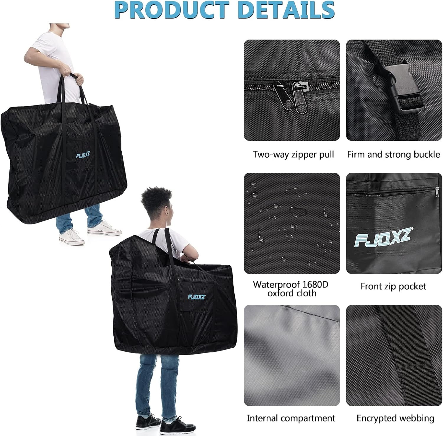 Folding Bike Bag 26 inch, Bicycle Travel Bag Waterproof Bike Case for Air Travel, Car, Shipping (26inch) - Image 2