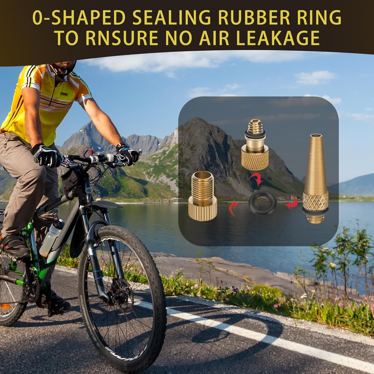 33Pcs Bike Pump Adapter Set, Bicycle Metal Valve Adapter Kit with Extension Pipe, for Balls/Bikes, DV SV AV Bicycle Air Pump Inflation Needle Nozzle Kit - Image 4