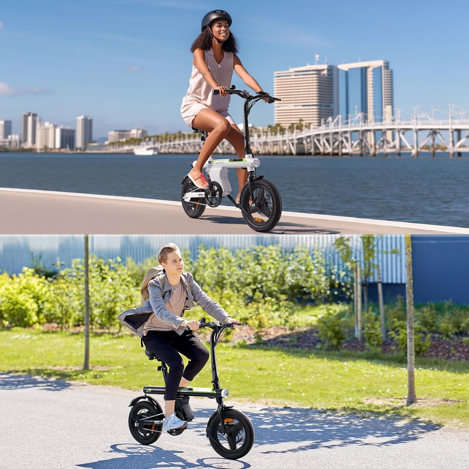 Finbike U1 Electric Bike for Adult/Teens,14" Folding Electric Bicycle with LCD Display,25KM/H & 40KM Range,4H Fast Charge,4 Riding Modes,Rear Shock Absorber,120KG Capacity,Compact Foldable Ebike - Image 9