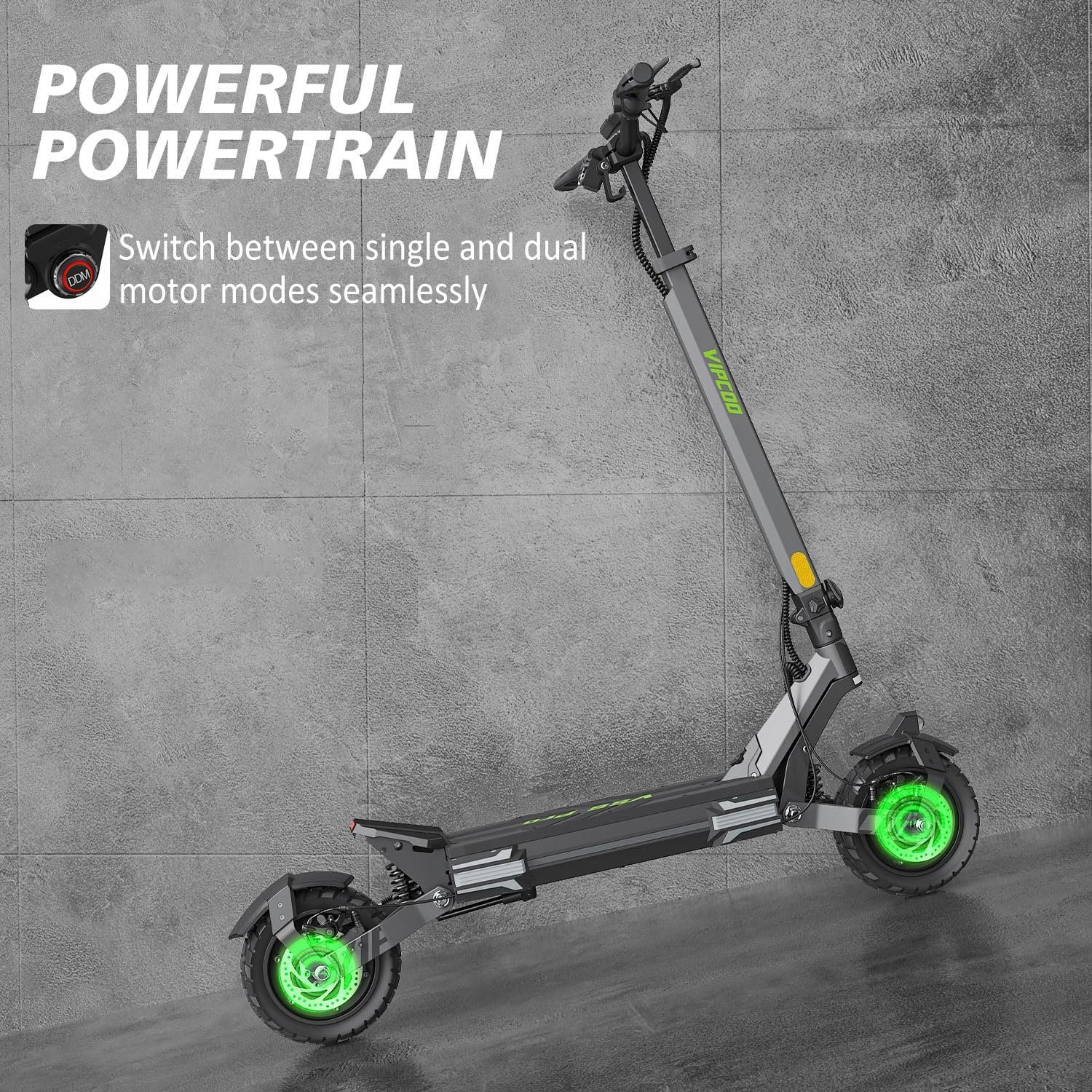 Off Road Electric Scooter for Adults, 10 inch VS6 Pro Pure Escooter, 52V 20.8Ah Battery Folding Scooters, 60-80 km Range, 150 kg Load HD Display Dual Shock Absorption & Motors All Terrain e Scooter - Image 8