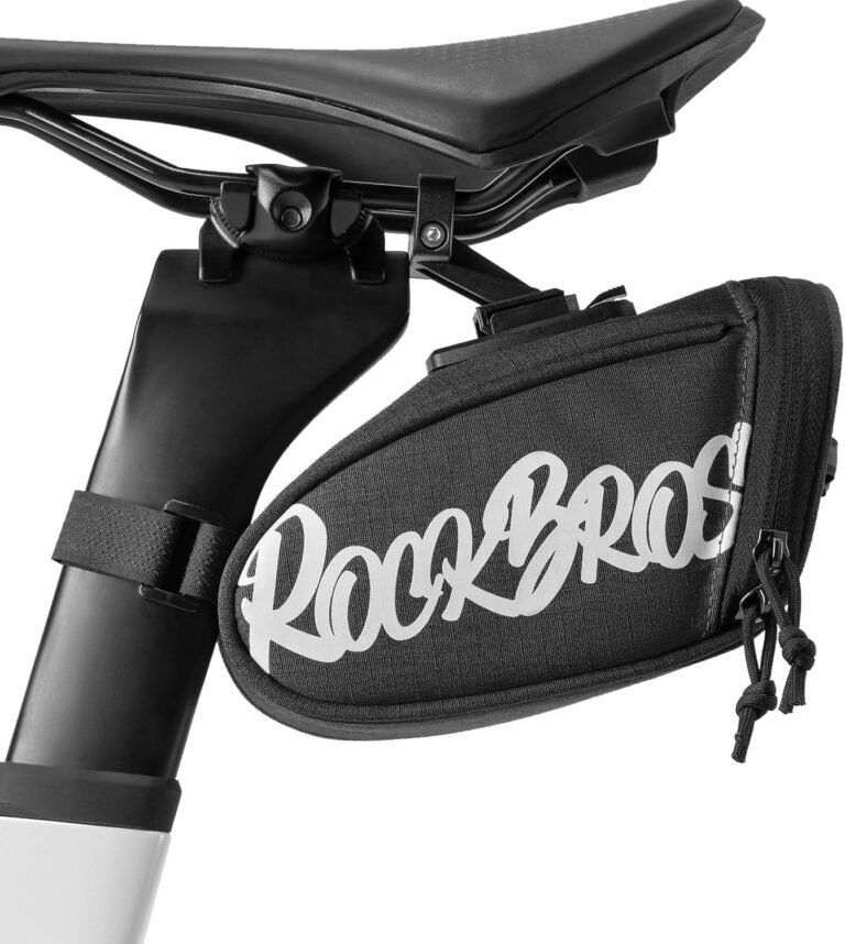 ROCKBROS Bicycle Saddle Bag Portable Saddle Bag for Road Mountain Gravel and Folding Bikes Bicycle Accessories Black