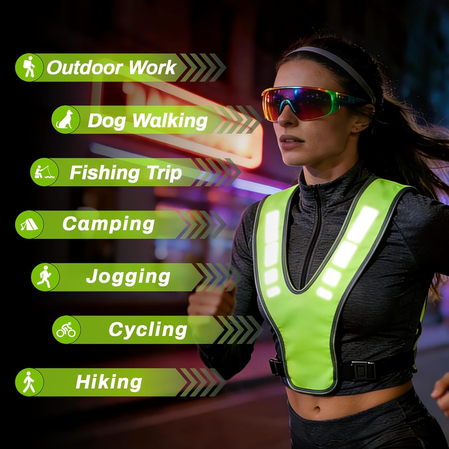 Uncle Paul Reflective Gears - Safety Vest High Visibility for Running Cycling Dog Walking Sports with Pocket for Adults Kids - Image 6
