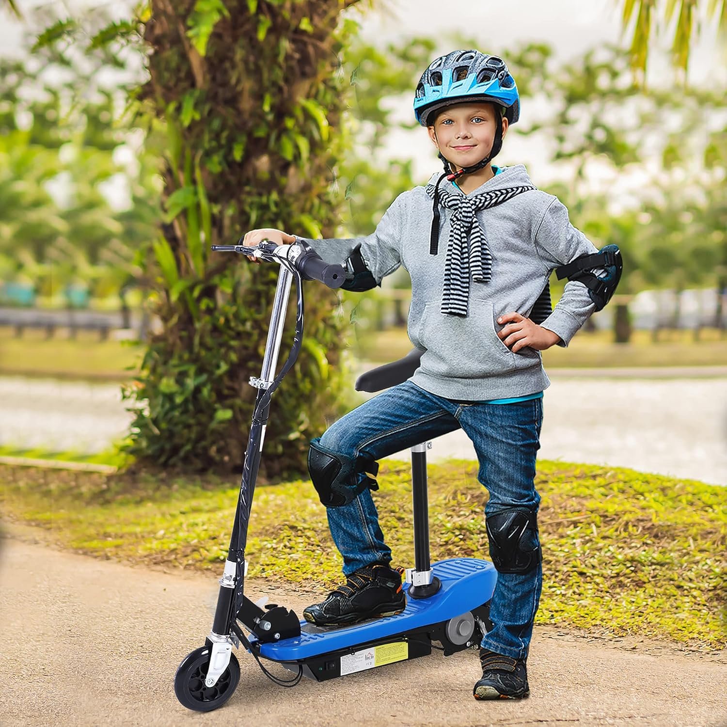 HOMCOM Electric Scooter for Kids, Foldable Ride On Powered Scooter with 120W Motor, Top Speed 10 KM/H, Maximum Range 8 KM - Image 2