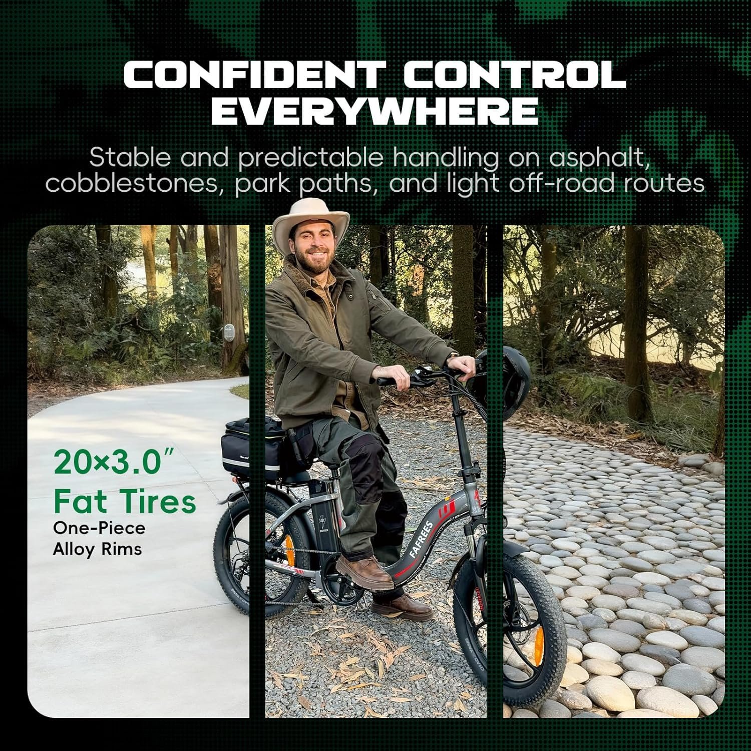 Fafrees F20 Electric Bike for Adults, 20 INCHES Folding E-Bike 250W, 36V 16AH/18AH Removable Battery, 7-Speed City Electric Bicycle - Image 4
