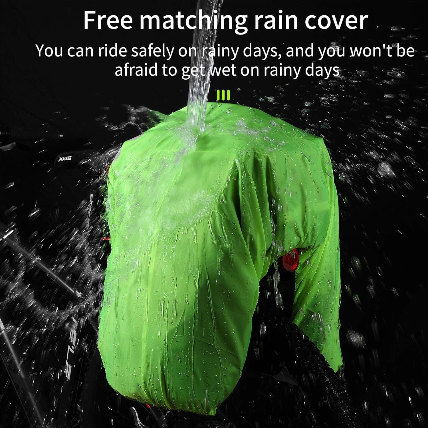 35L Bike Storage Bag Double Side Pannier Bags,Waterproof Cargo Rack Pack Saddle Bag Shoulder Bags with Rain Cover for Riding ,Multi-function Bicycle Rear Seat Trunk Panniers Pouch Cycling Accessories - Image 4