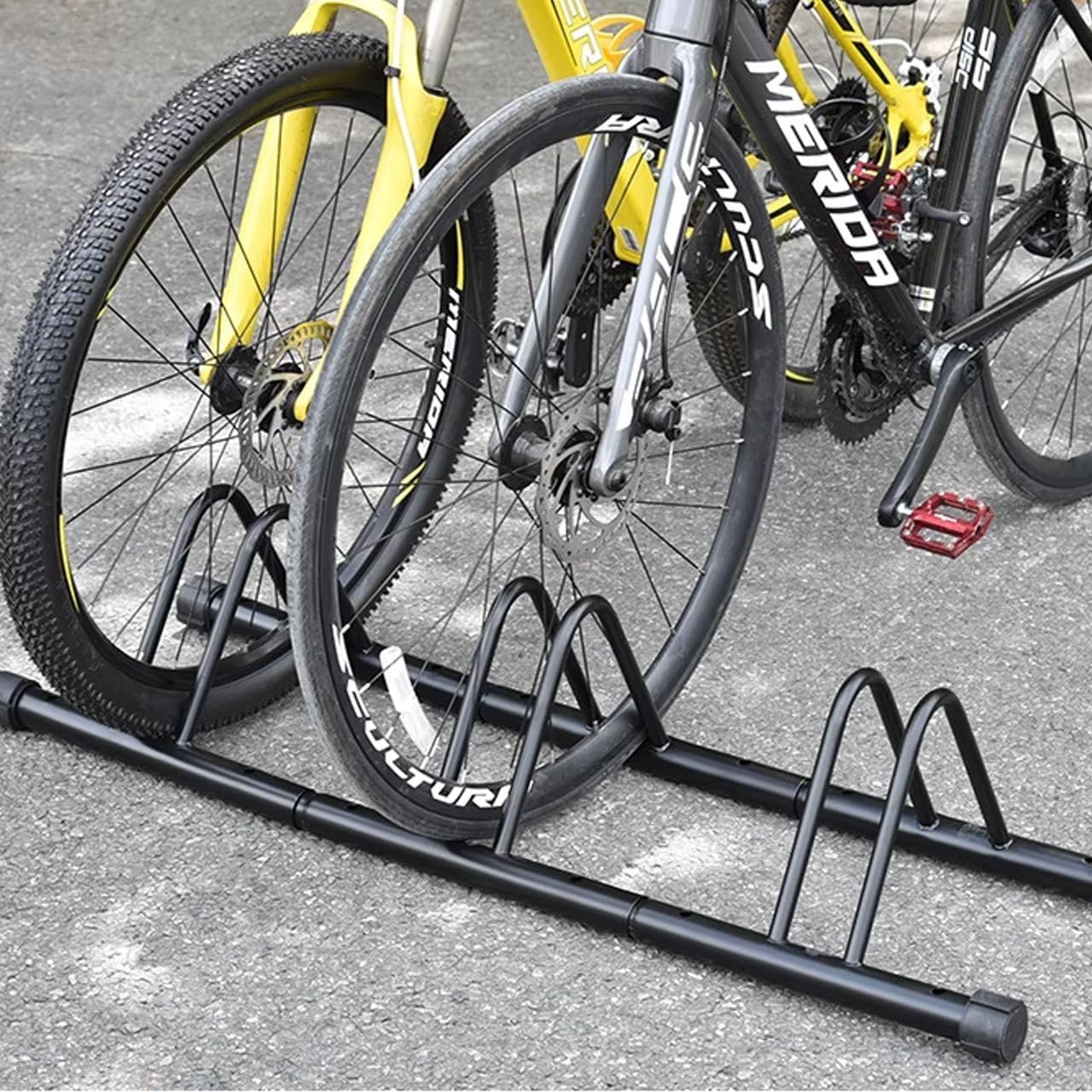 Adjustable Bike Rack Stand for Road, Mountain & Electric Bikes | Steel Tire Holder with Width & Height Settings | Indoor Outdoor Floor Parking Storage | Fits 3cm to 12cm Tires - Image 7