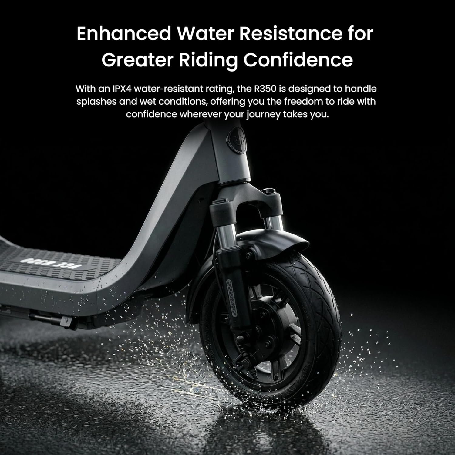 Electric Scooter for Adults, LAELIN R350 R450 Folding E-Scooter with 10" Gel Tyres, 500W Motor, 35-45 km Max Range, Front Suspension, Dual Braking, TCS, IPX4 - Image 9