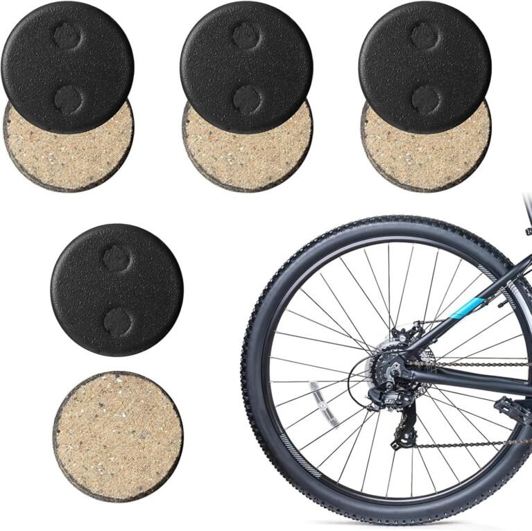 Bike Disc Brake Pads 4 Pairs Resin Oil Semi-Metal Round Pad Bicycle Accessories Brake Pads Replacement Cycling Road Mountain Bike Brake Pads for Bicycle Electric Bike Cycle
