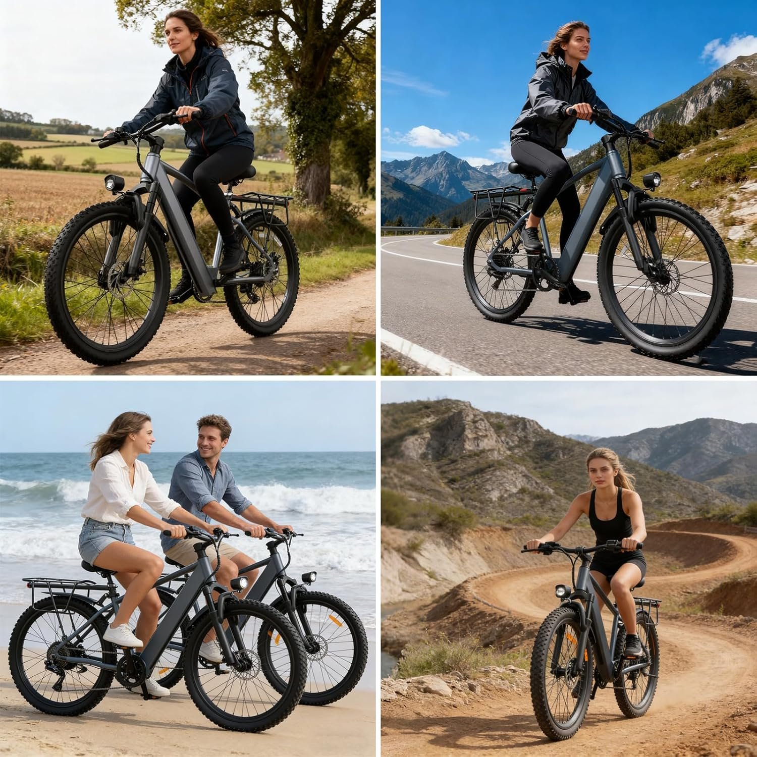 26" Electric Bike for Adults, 36V 10.4Ah Battery 250W Powerful Motor Ebike with LCD Display, 7-Speed Gear System 3 Riding Mode Electric Mountain Bikes, E-bike for Commuting - Image 7