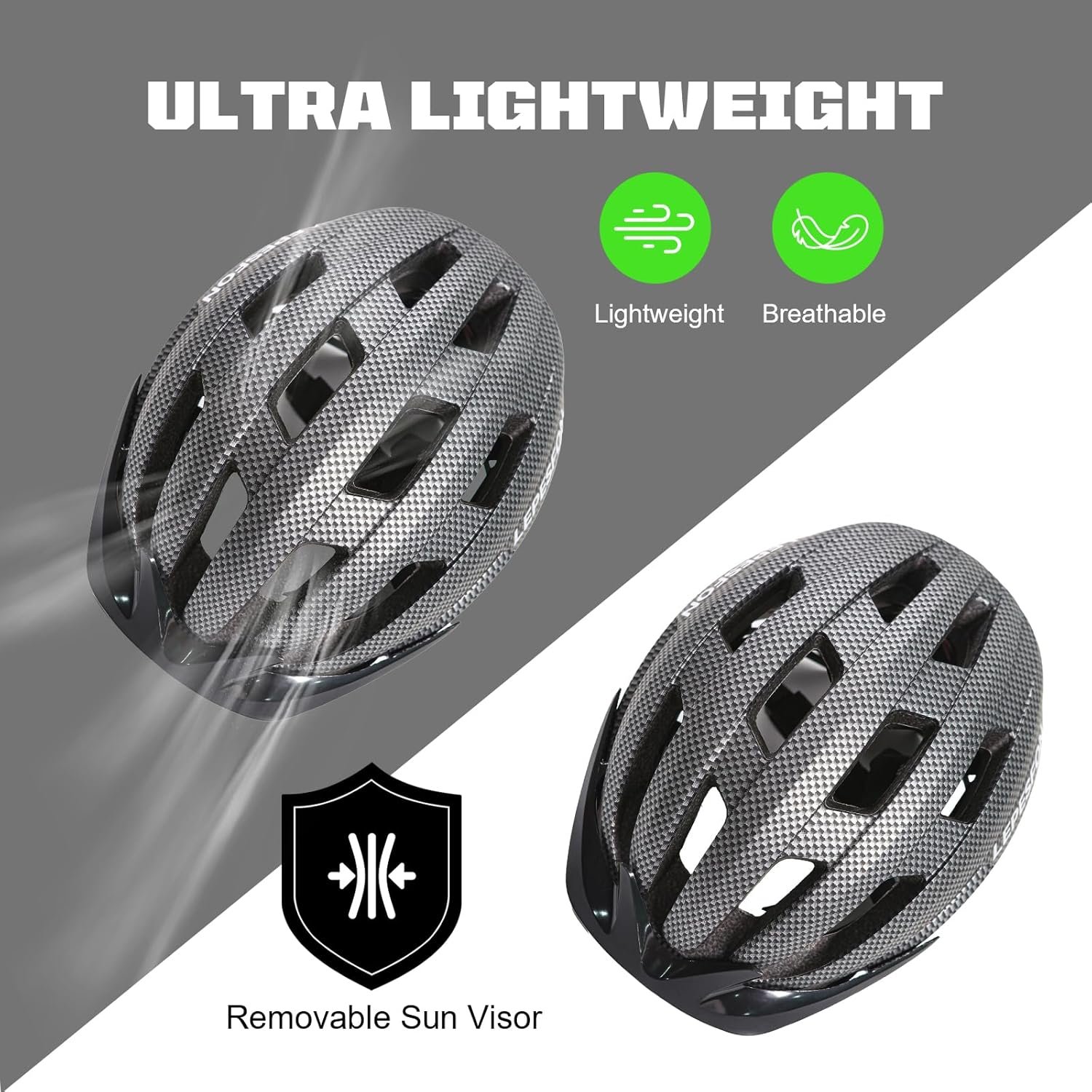 Bike Helmet Men Mountain Bike Helmet Women Adjustable Lightweight Breathable MTB Road Helmets Adults LEPESFON with Visor for Commuting 56-61cm - Image 6
