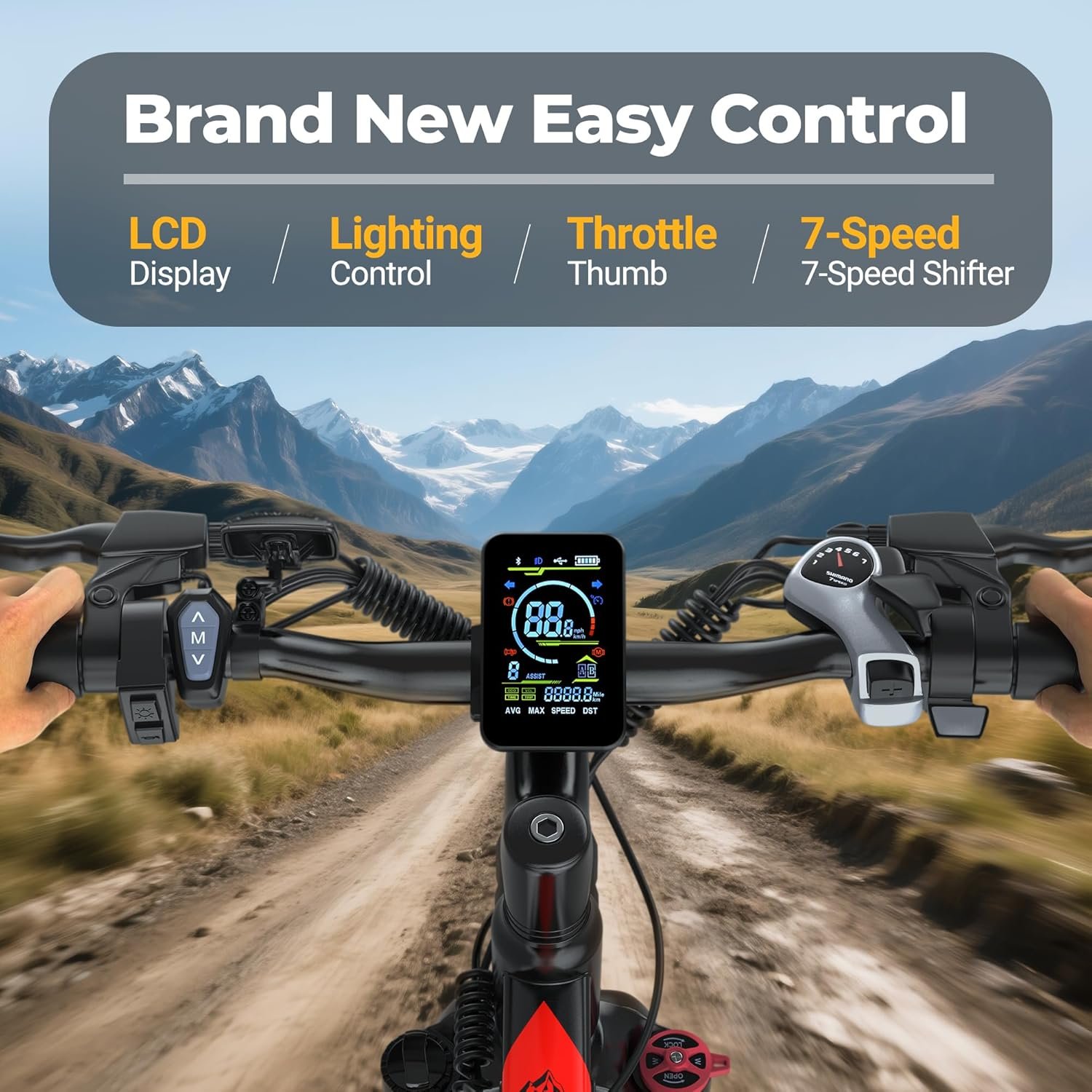 BK90 Electric Bike for Adults 26 Inch, Urban Electric Bicycle with 48V 9Ah Removable Battery & 250 Powerful Motor, 5 Pedal Assist Levels and Front Suspension E Bike for Men Women Commuter - Image 2