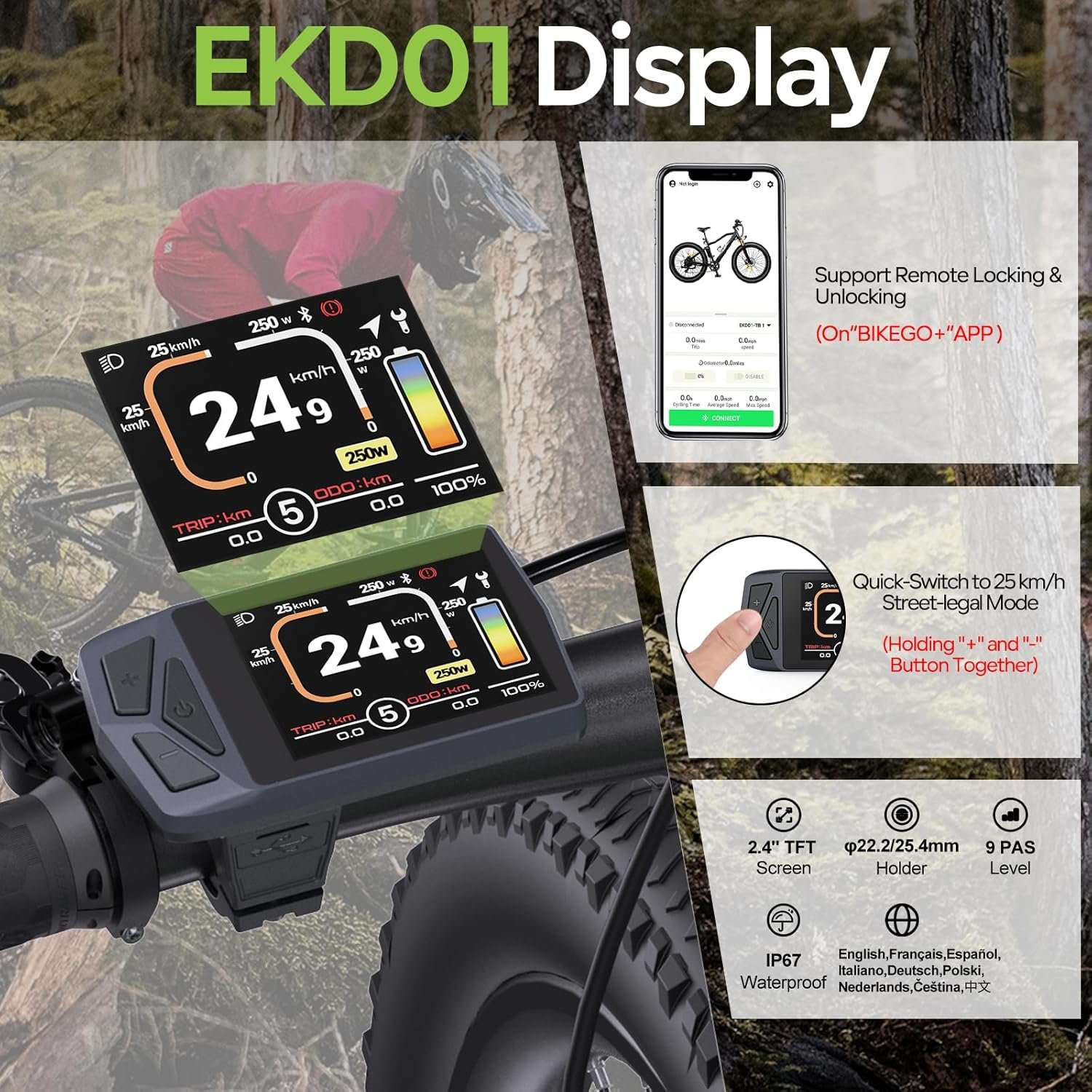 36V 250W Electric Bike Conversion Kit – Rear Hub Brushless Motor EBike Conversion Kit for 26" 27.5" 28" 29" 700C with Upgraded Controller, Optional Display & PAS Sensor for MTB (No Battery) - Image 6
