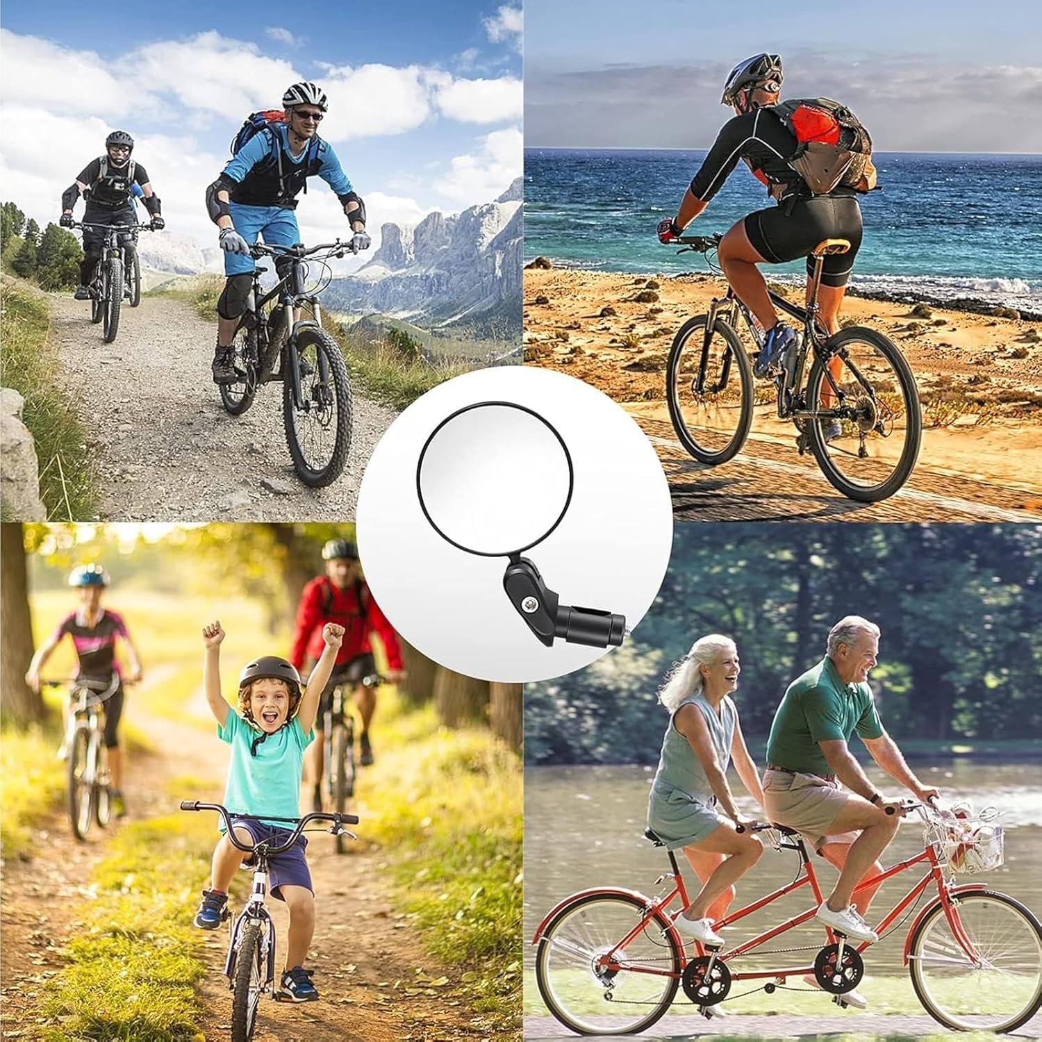 1pcs Bike Mirror for Handlebars, 360° Rotatable Bicycle Rear View Mirror, Wide Angle Convex Bike Mirror, Secure Bar End Mirror for Road Bike & Daily Commuting - Image 6