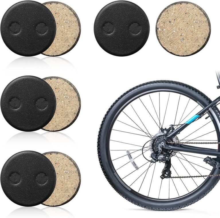 Bike Disc Brake Pads 4 Pairs Resin Oil Semi-Metal Round Pad Bicycle Accessories Brake Pads Replacement Cycling Road Mountain Bike Brake Pads for Bicycle Electric Bike Cycle