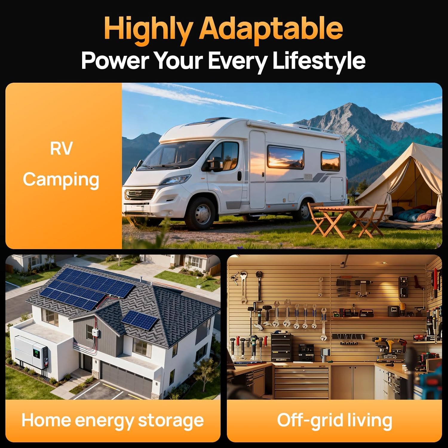 ECO-WORTHY 12V 280AH LiFePO4 Battery,3584Wh Energy with Bluetooth and Low-Temp Protection,Built-in 200A BMS,for Motorhome,Marine,Home Backup,Off-Grid Solar - Image 7