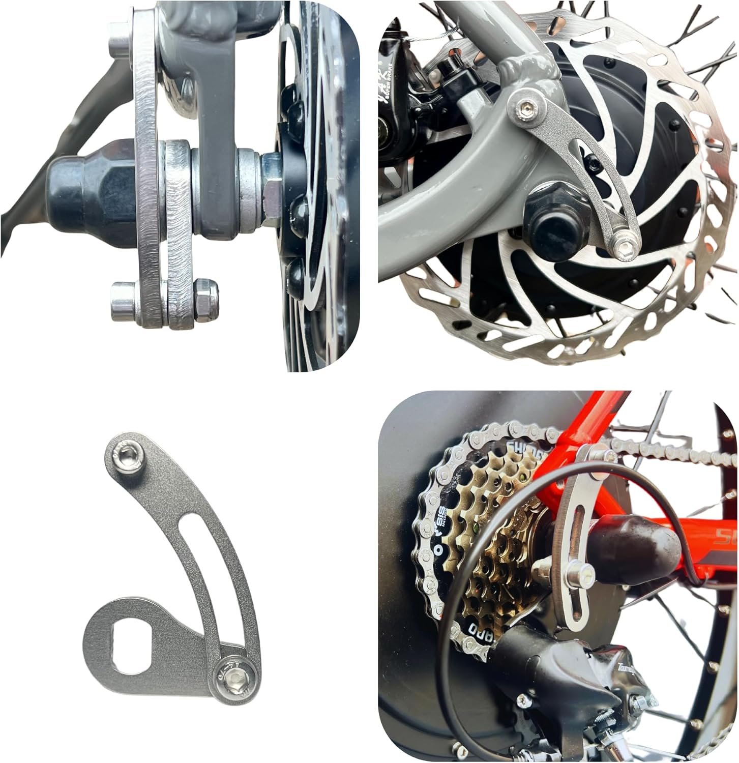 E Bike Torque Arm Set, Heavy Duty Universal, M14, Electric Bicycle E Bike Rear Axle, 6mm Thick, Made from Stainless Steel, Suit 1000W 2000W 3000W Motors. - Image 3