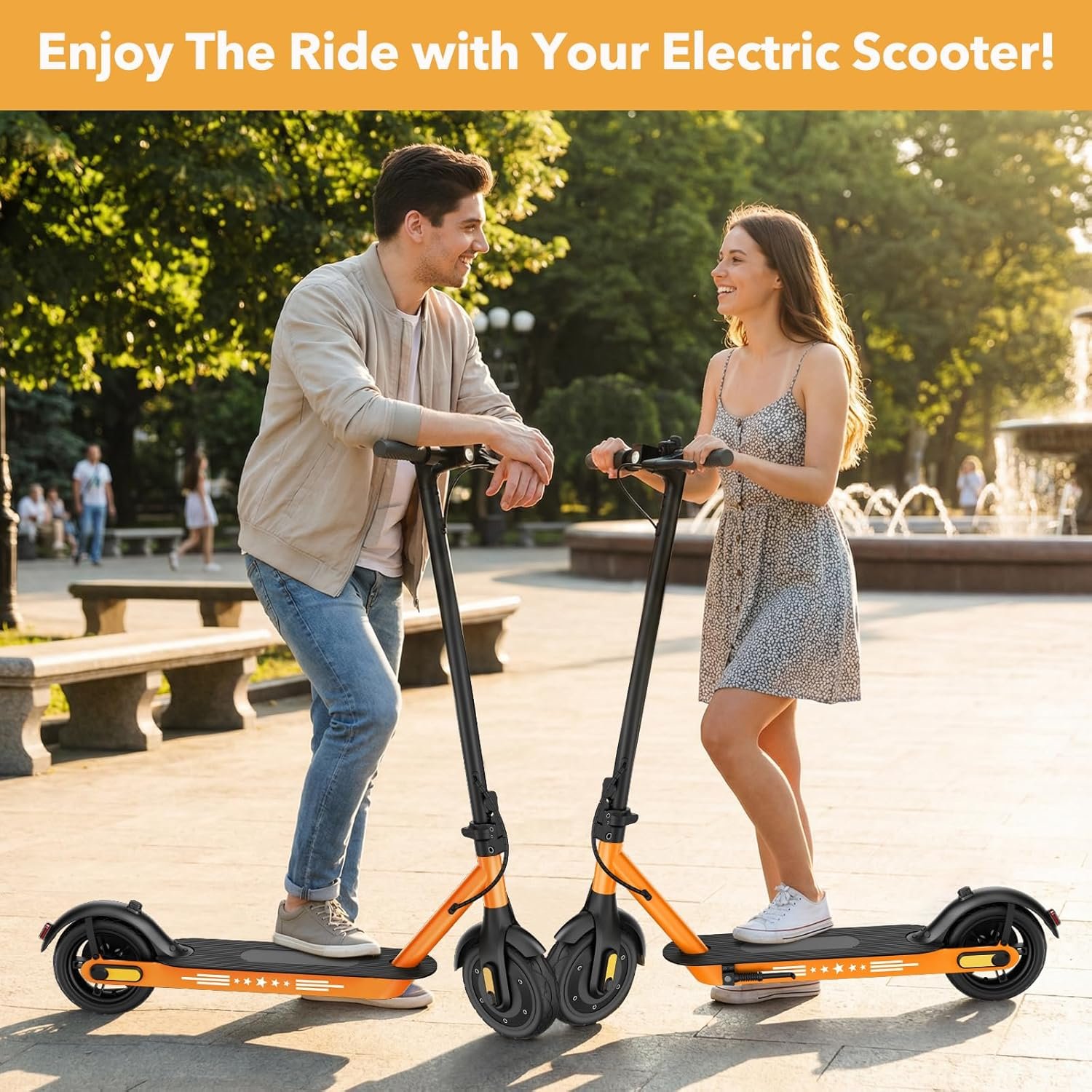 Electric Scooter for Adults,8.5”/10” Solid Tires,UP to 25KM/H,350W Powerful Motor,35/45KM Range with Braking System,Foldable Lightweight Electric Scooter,Max Load 120KG,App Control - Image 6