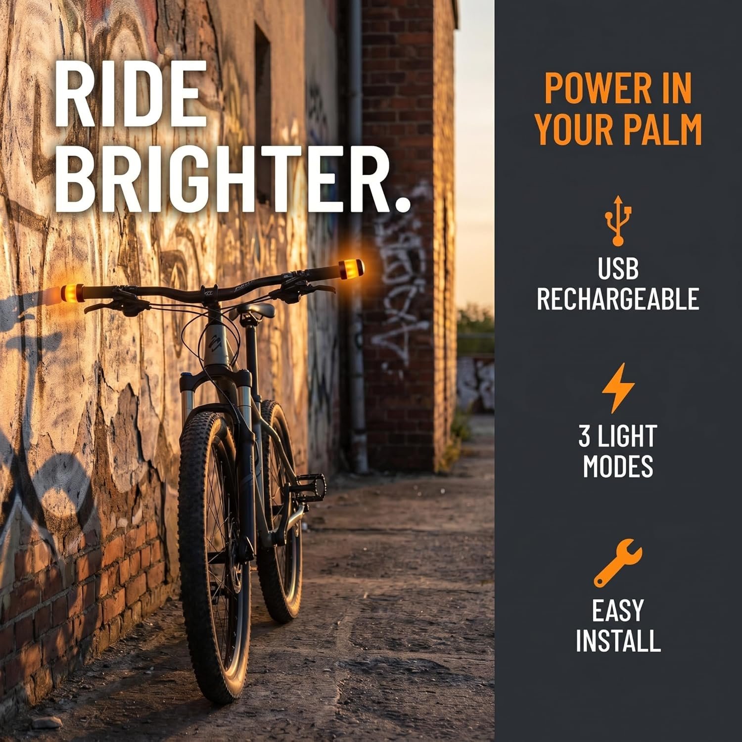 LED Handlebar Light, LED Turn Signal Retrofit Kit for E-Scooters, Rechargeable Bicycle Turn Signals, Waterproof Handlebar Indicators, Universal Turn Signals for Electric Scooters and E-Bikes - Image 6