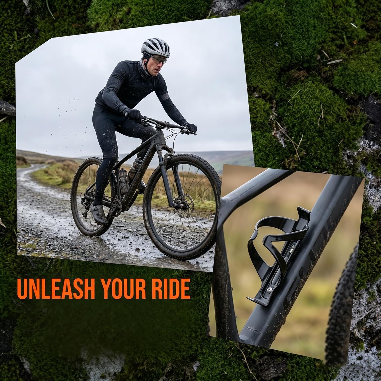 Black Bike Water Bottle Cage, Lightweight Water Holder for Bike, Sturdy & Secure Grip, Durable Bicycle Bottle Cage for Road Mountain City Cycling - Image 6