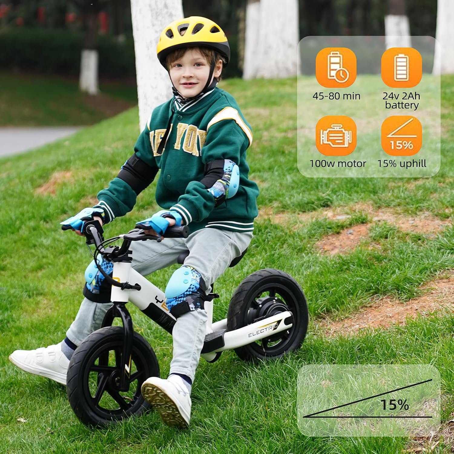 YBIKE Electric Balance Bike,12 Inch Kids Electric Bike for Ages 3-5 Years Old, Kids Balance Bikes with Adjustable Seat, Dirt Bike for Boys & Girls - Image 5