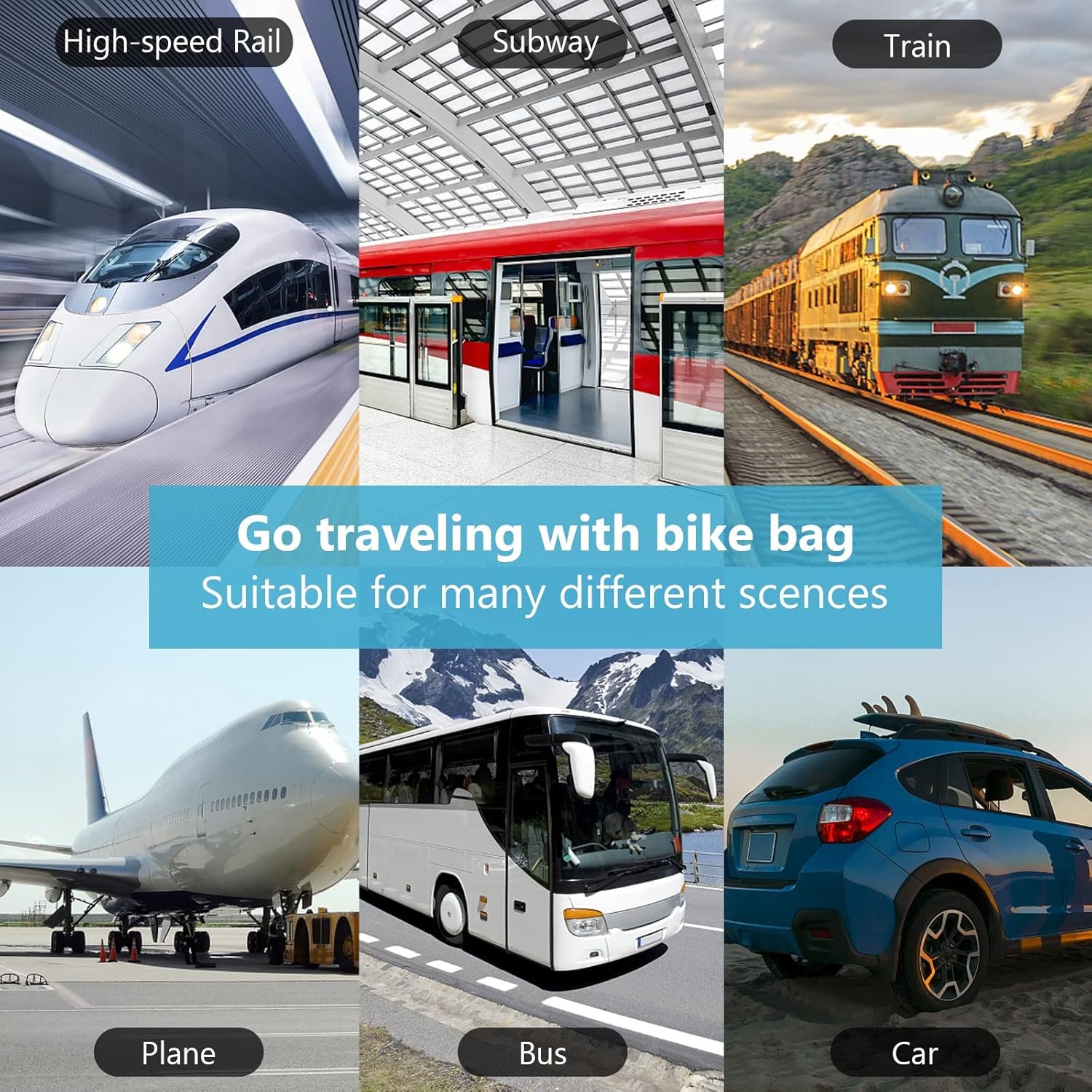 Folding Bike Bag 26 inch, Bicycle Travel Bag Waterproof Bike Case for Air Travel, Car, Shipping (26inch) - Image 5