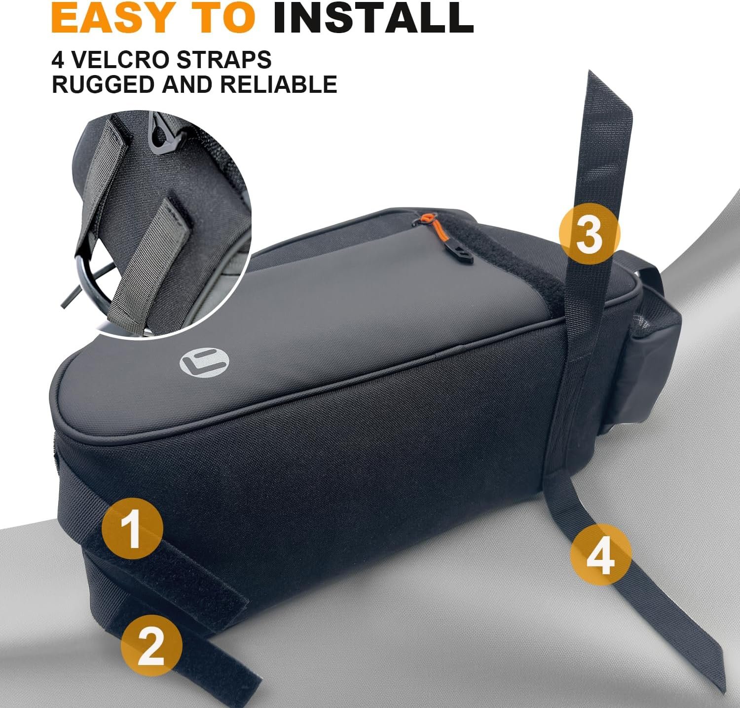 NDakter Bike Bags, 10L Bicycle Rear Rack-Waterproof 3 in 1 Ebikes Trunk Bag, Reflective Electric Bike Saddle Panniers Bag with Shoulder Strap (10L Waterproof 3 in 1) - Image 3